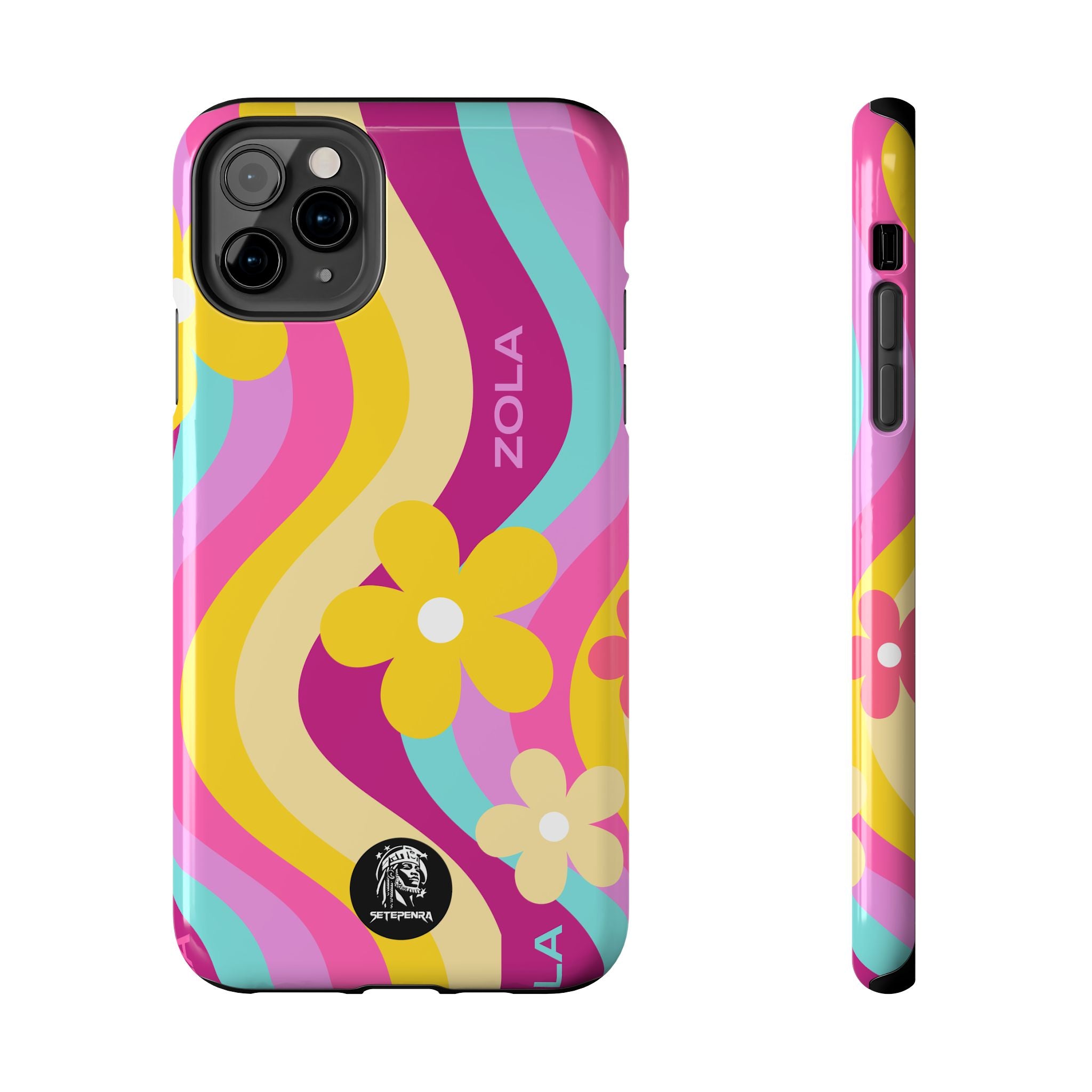 Zola Tough Phone Case (For iPhone, Galaxy & More) - Pink Wave SETEPENRA Phone Case.