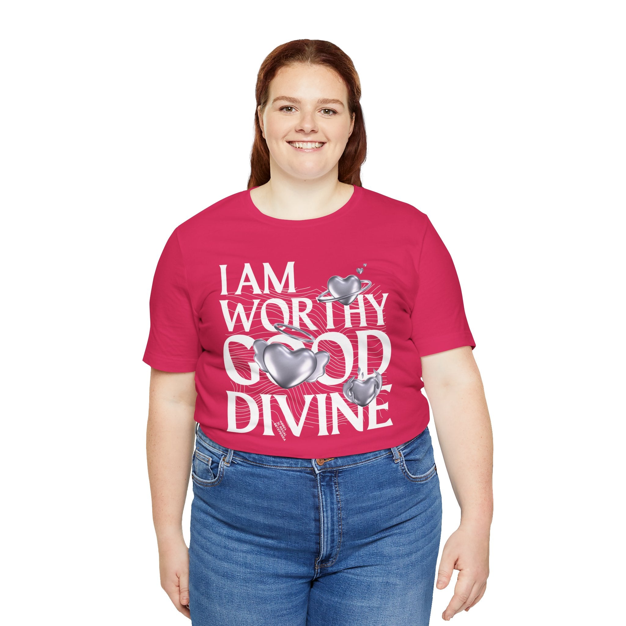 I AM WORTHY GOOD DIVINE Unisex Jersey Short Sleeve Tee