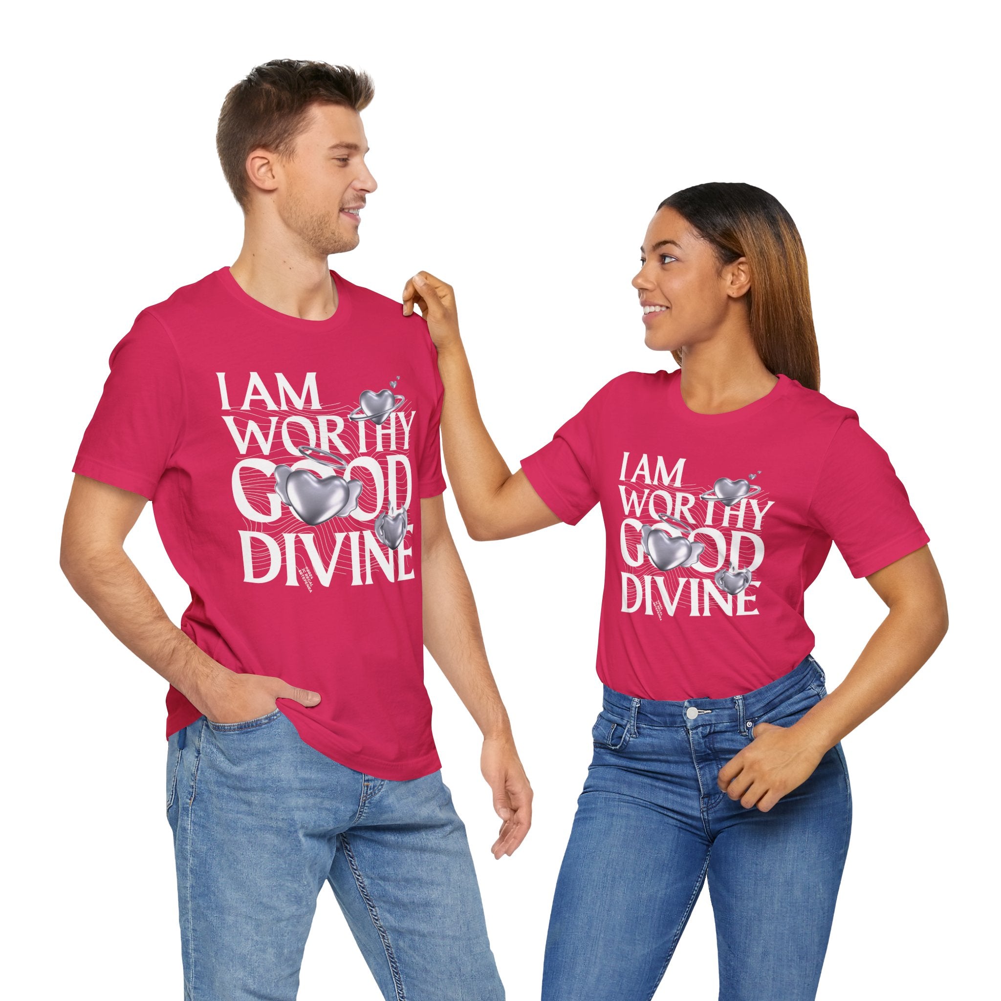 I AM WORTHY GOOD DIVINE Unisex Jersey Short Sleeve Tee