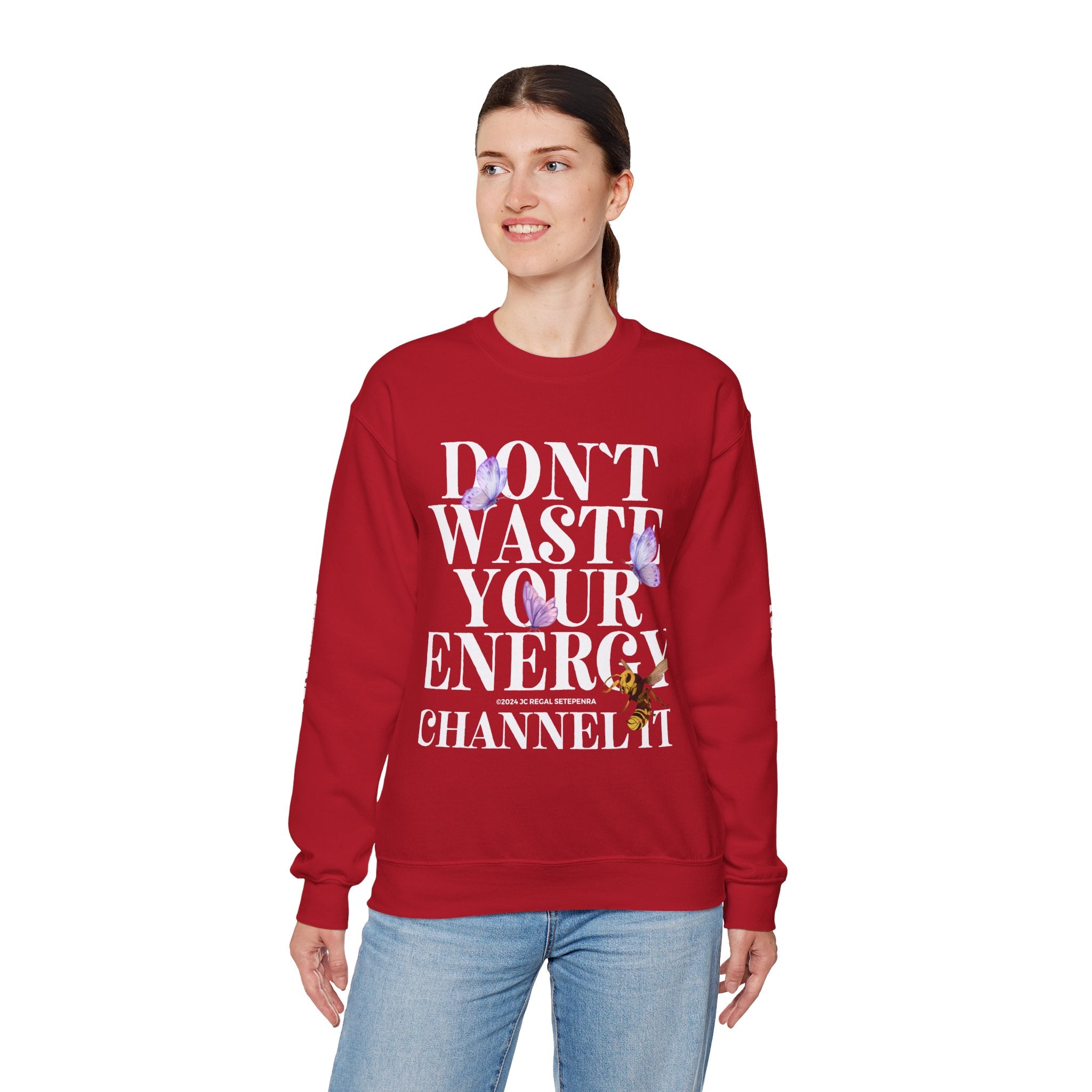 Channel It Unisex Heavy Blend™ Crewneck Sweatshirt (White Print)