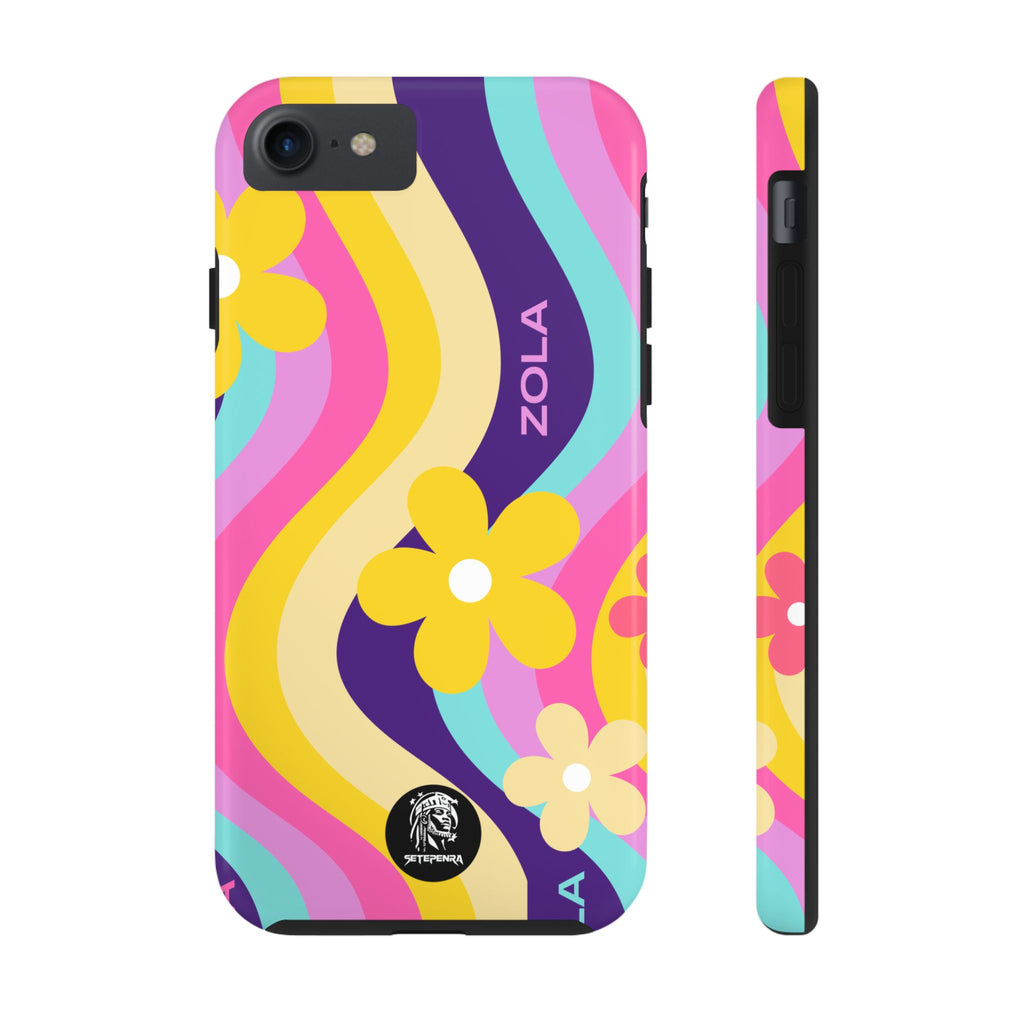 Zola Tough Phone Case (For iPhone, Galaxy & More) - Purple Wave SETEPENRA Phone Case.