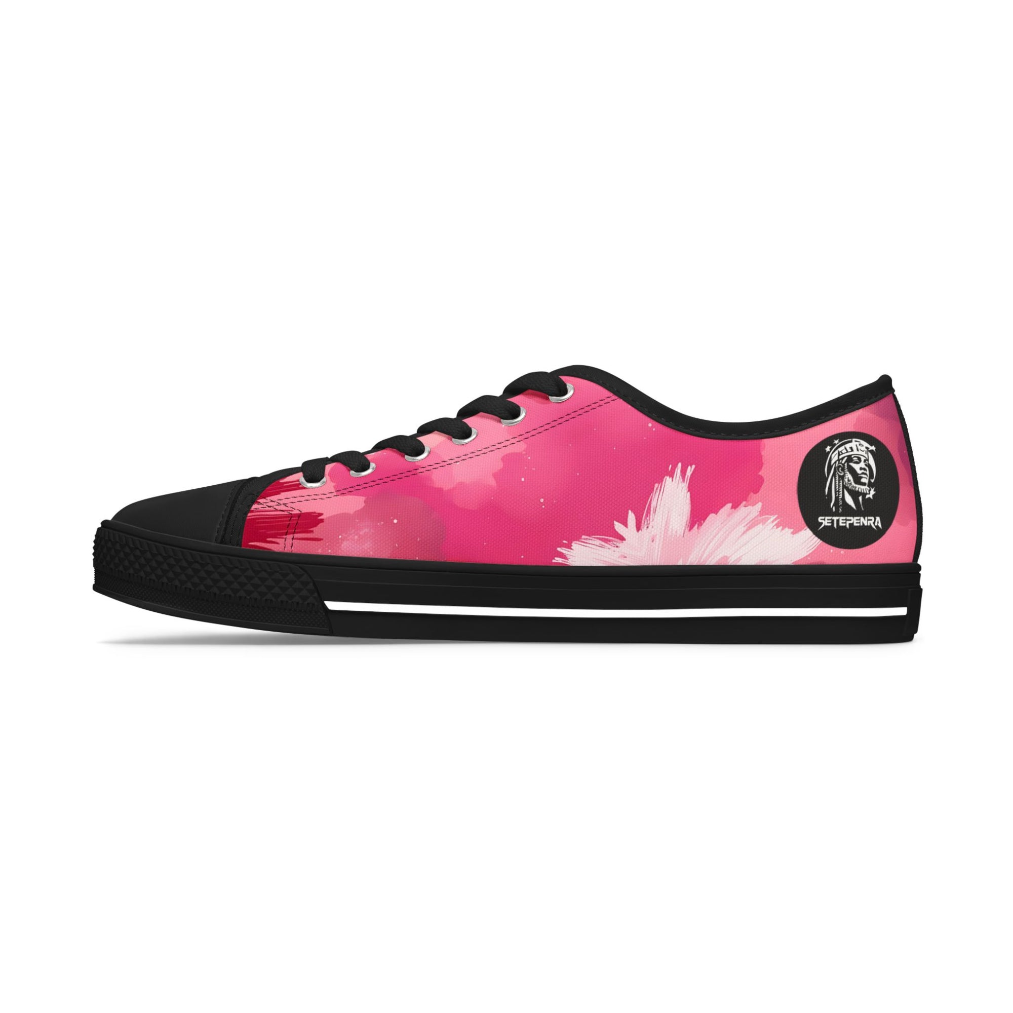 Pinking Bloom Women's Low Top Sneakers SETEPENRA Shoes.
