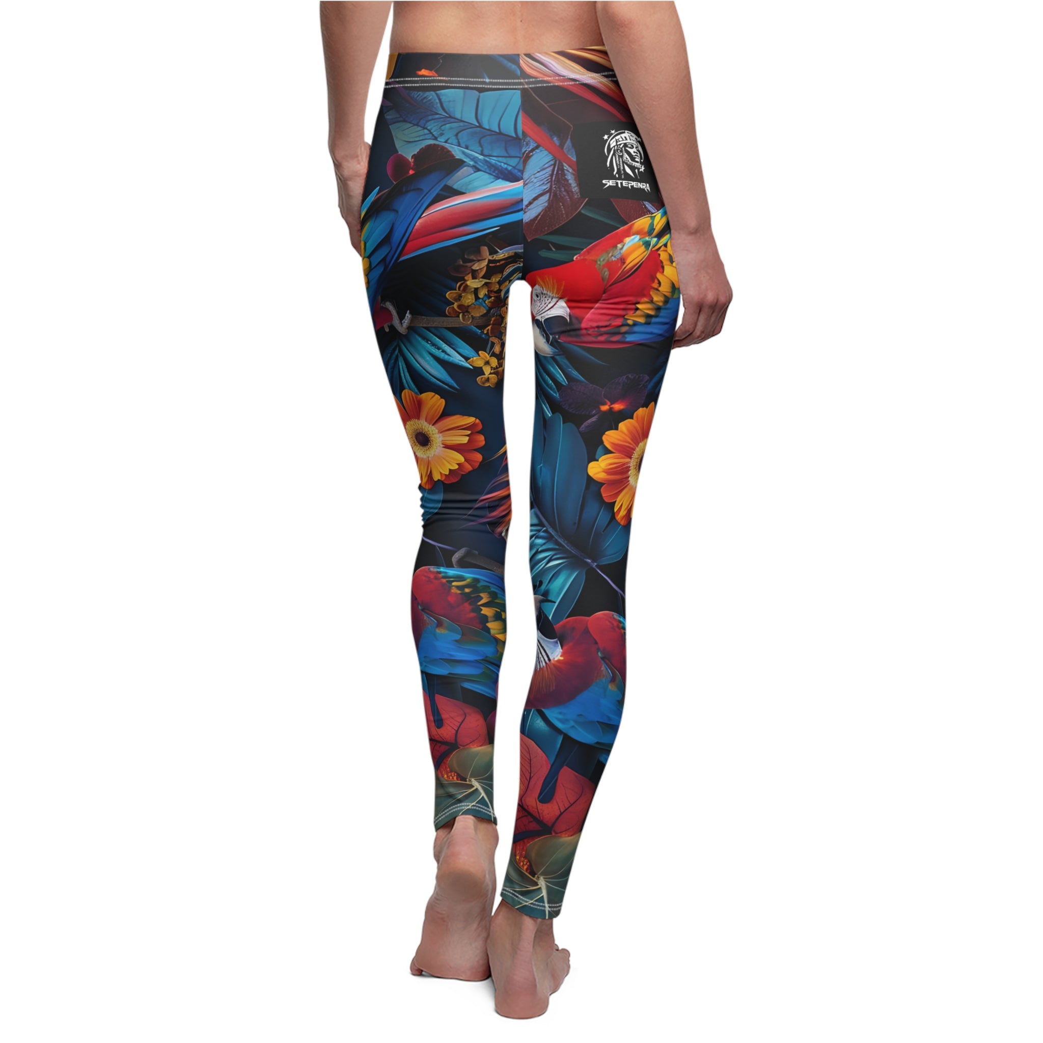 Tropican Retreat (Scene 3) Women's Cut & Sew Casual Leggings SETEPENRA All Over Prints.
