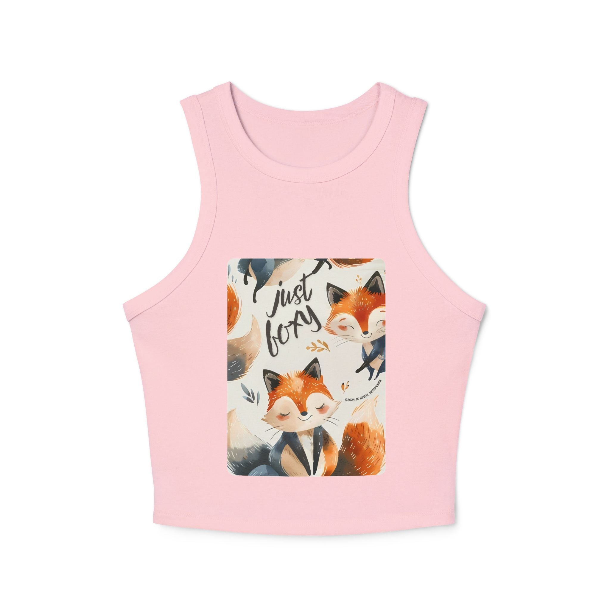 Just Foxy Women's Micro Rib Racer Tank Top SETEPENRA Tank Top.