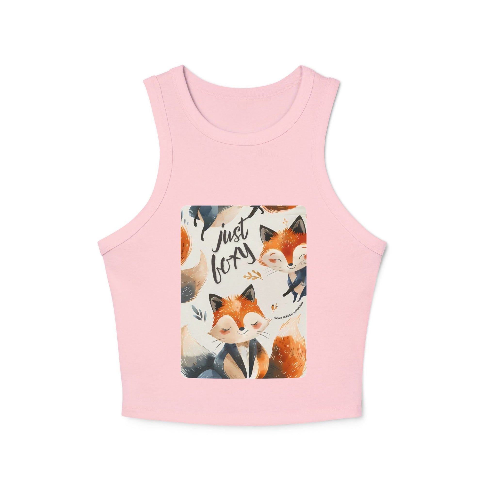 Just Foxy Women's Micro Rib Racer Tank Top SETEPENRA Tank Top.