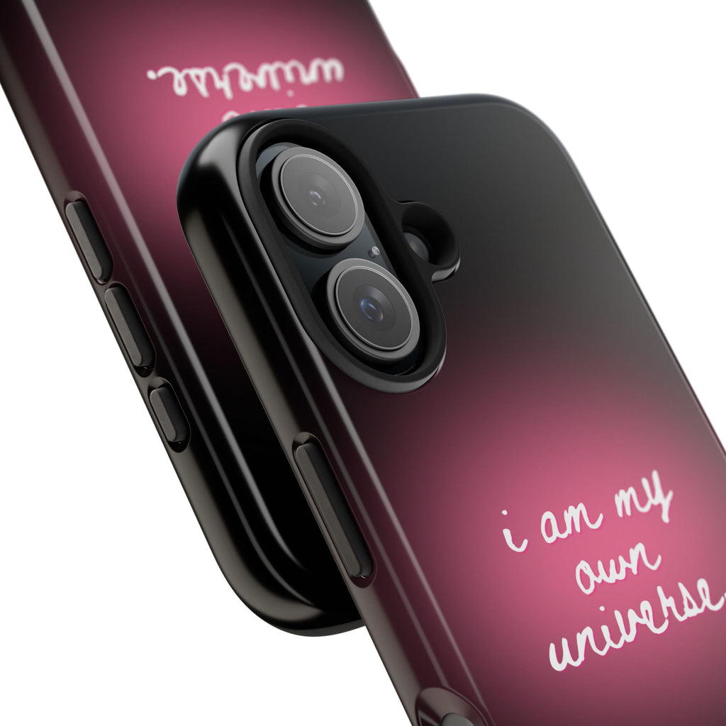 I Am My Own Universe — Pink Glow Protective Cover Tough Phone Case