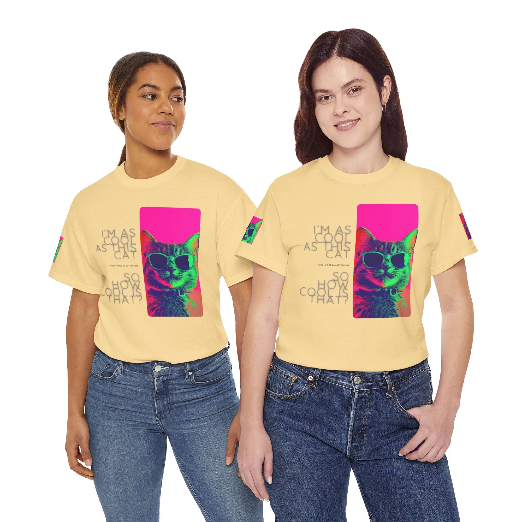 Cool Cat (Whiskers 1) Unisex Heavy Cotton Tee