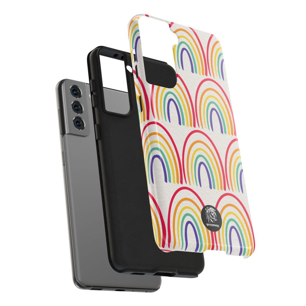 Retro Rainbow Tough Phone Case (For iPhone, Galaxy & More)