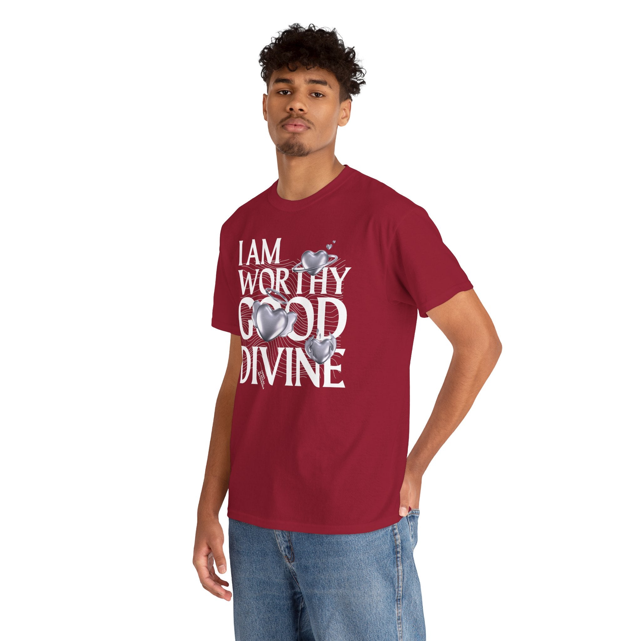 I AM WORTHY GOOD DIVINE Unisex Heavy Cotton Tee