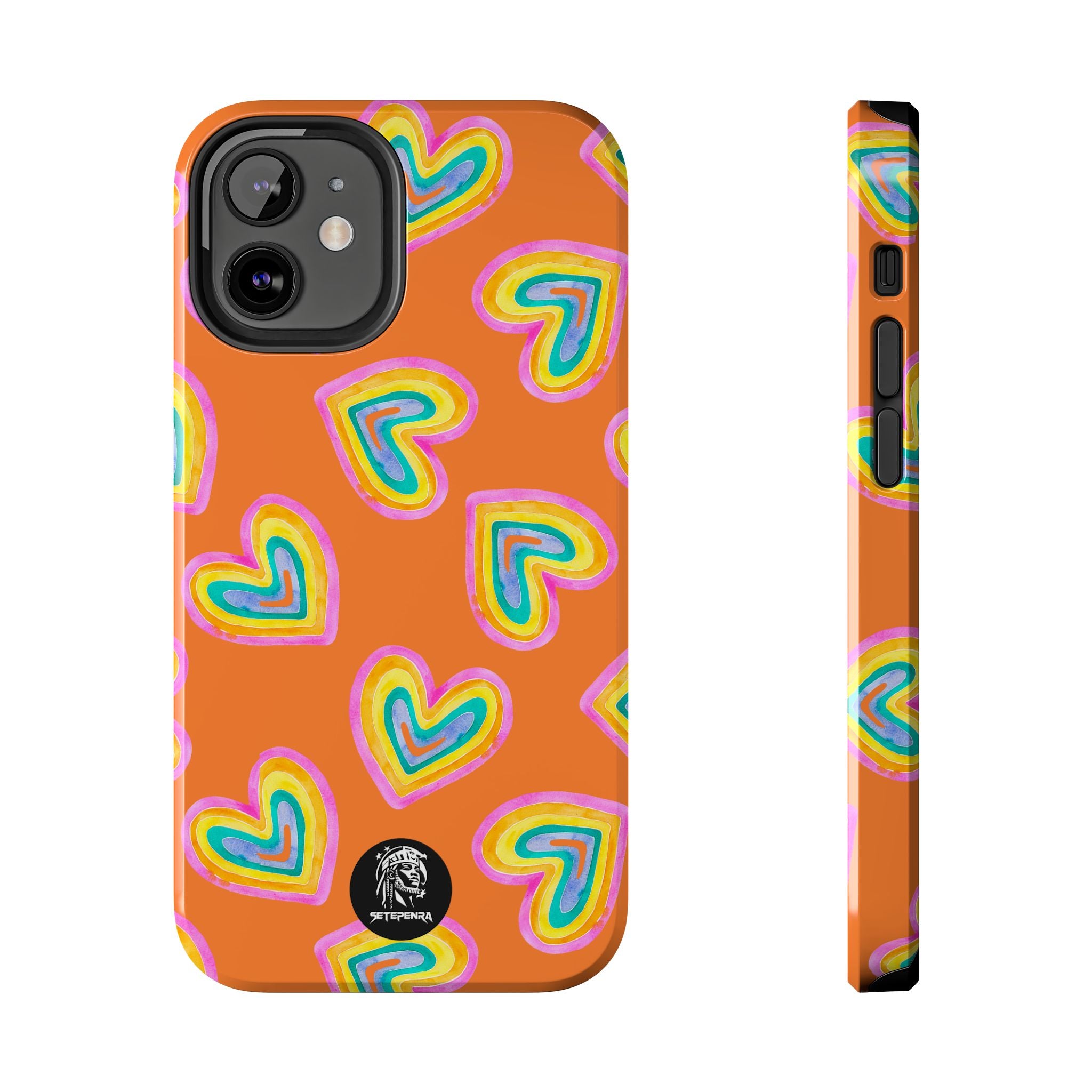 Rainbow Heart Tough Phone Case (For iPhone, Galaxy & More) - Crusta SETEPENRA Phone Case.