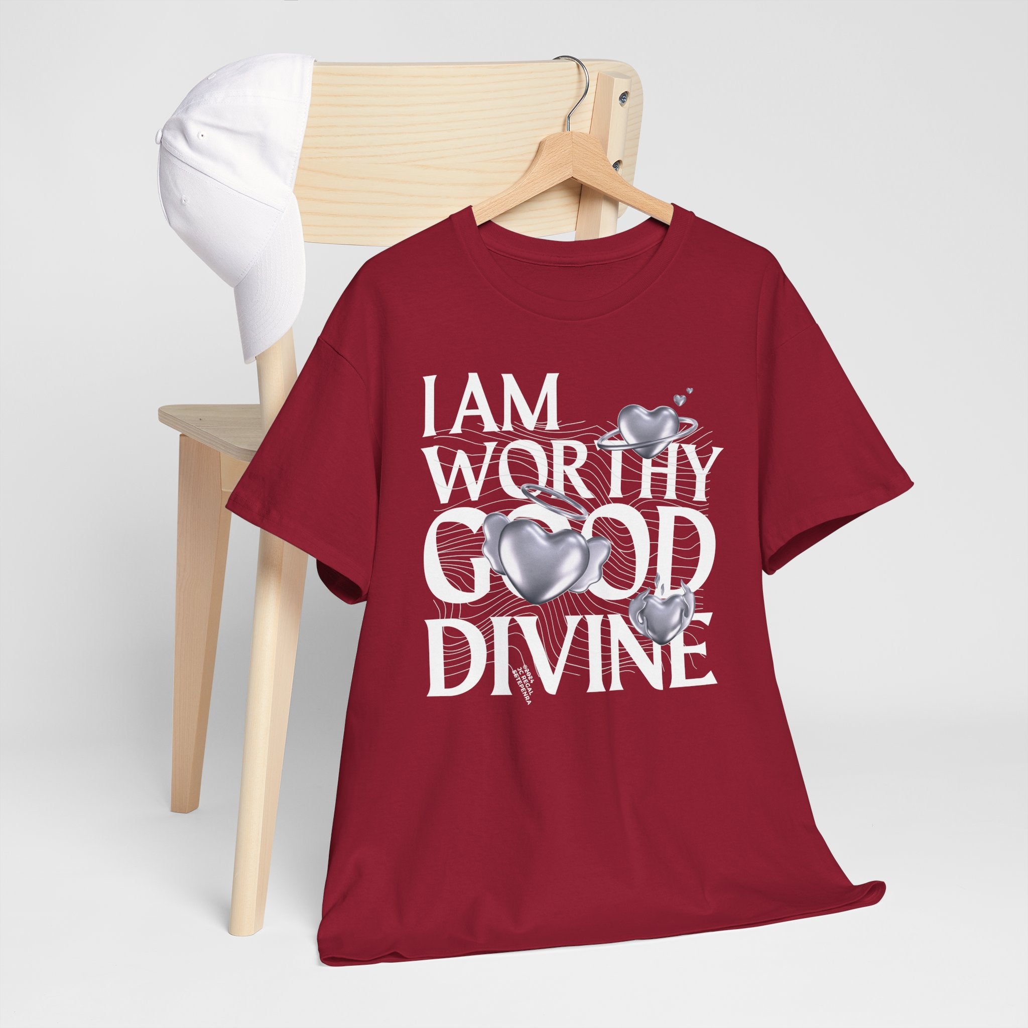 I AM WORTHY GOOD DIVINE Unisex Heavy Cotton Tee