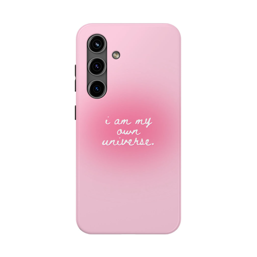 I Am My Own Universe — Pink Gradient Protective Cover Tough Phone Case