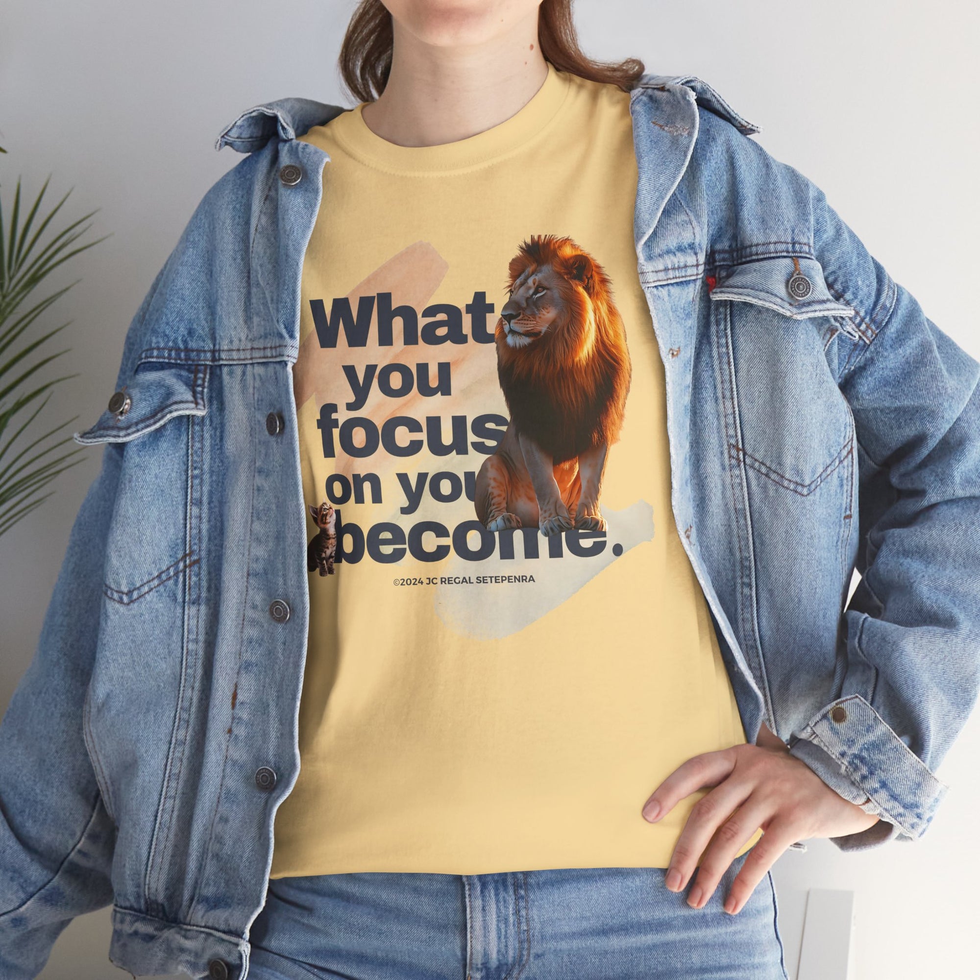 What You Focus On You Become Unisex Heavy Cotton Tee