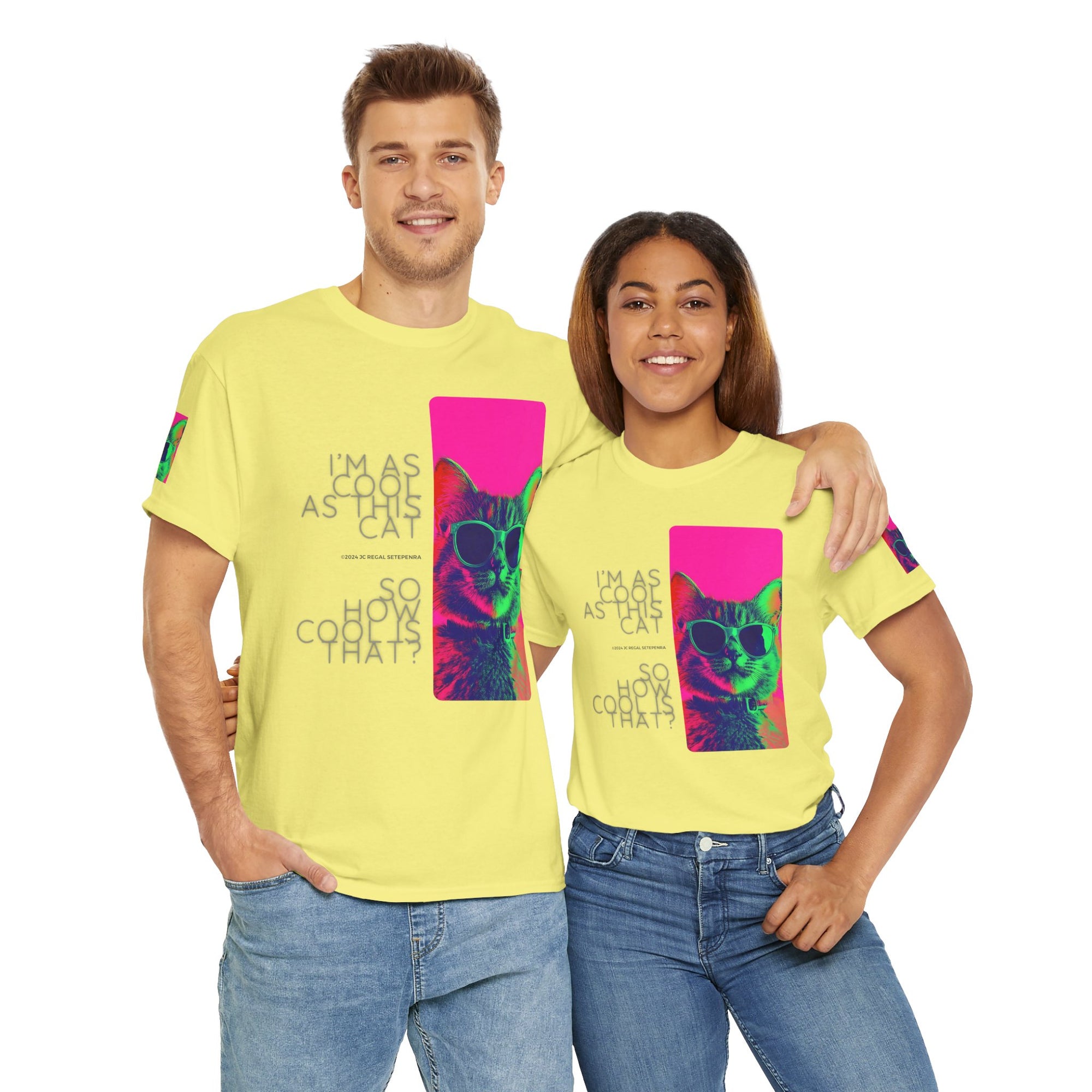 Cool Cat (Whiskers 1) Unisex Heavy Cotton Tee