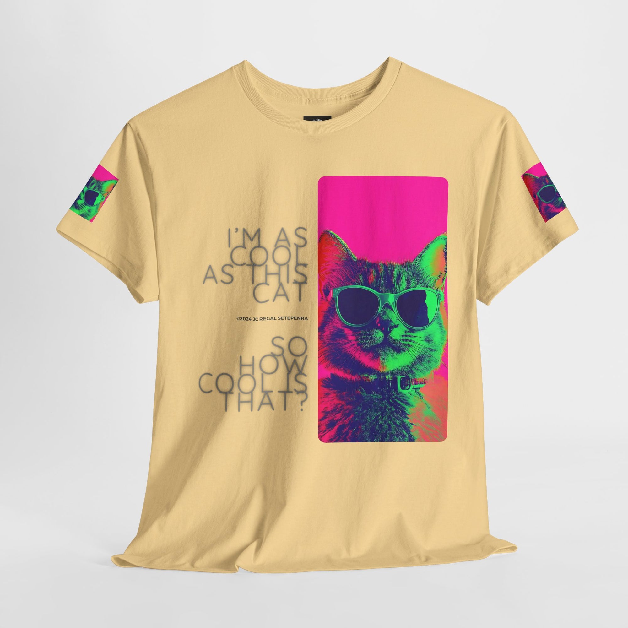 Cool Cat (Whiskers 1) Unisex Heavy Cotton Tee