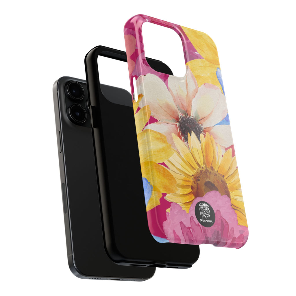 Watercolor Flowers Tough Phone Case (For iPhone, Galaxy & More)