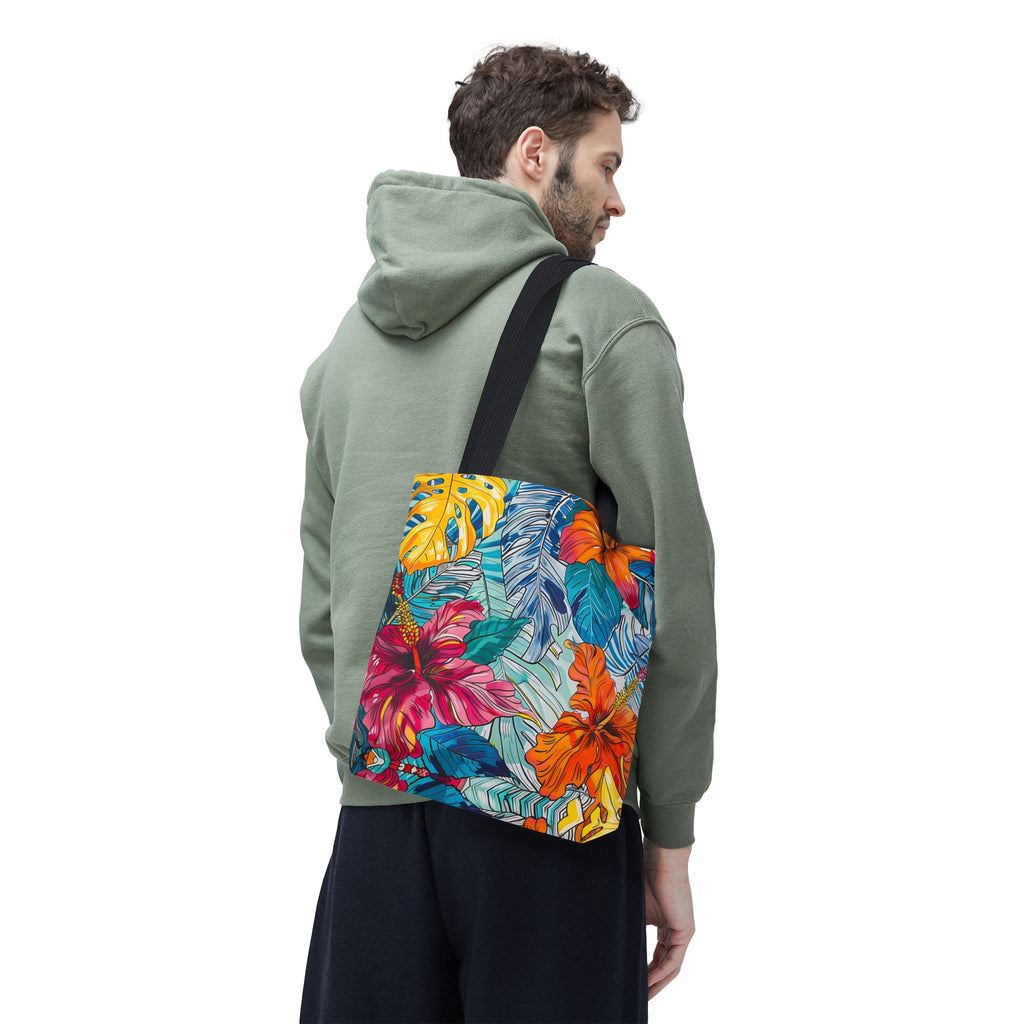 Monstera Hibiscus Tote Bag