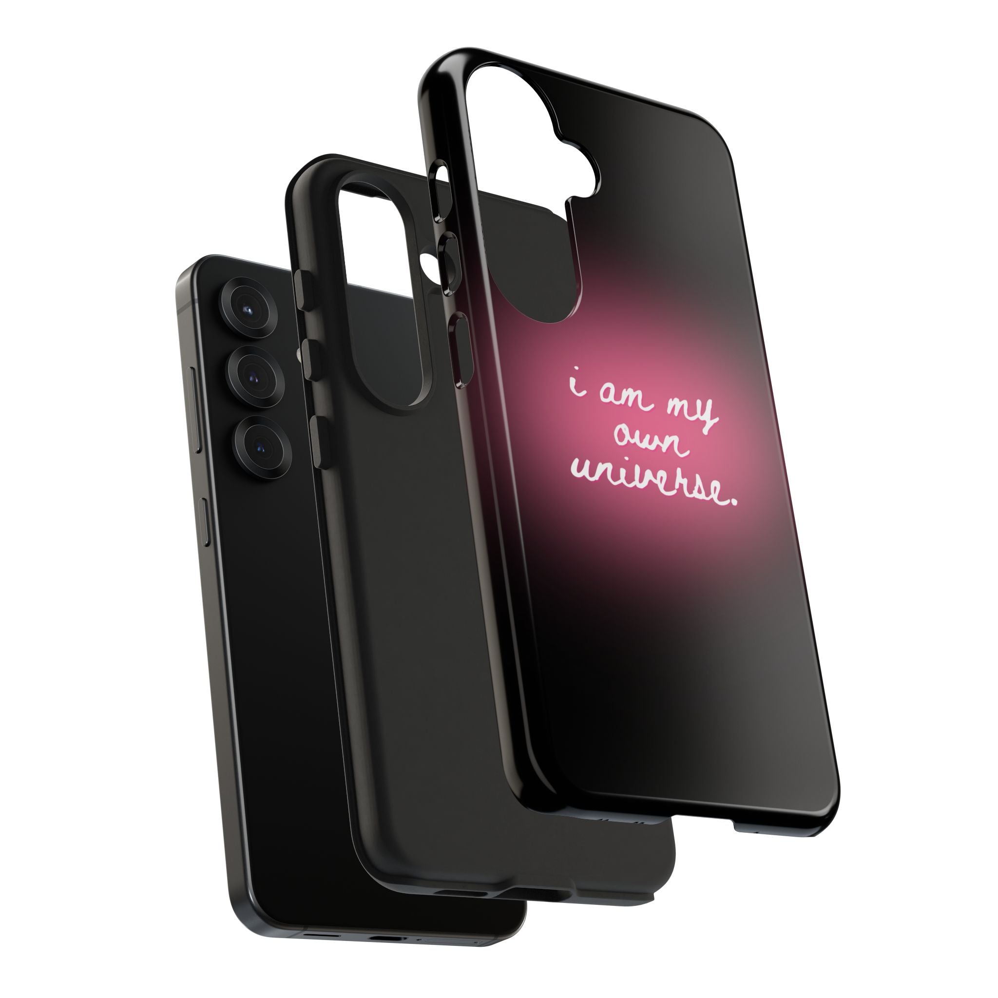 I Am My Own Universe — Pink Glow Protective Cover Tough Phone Case
