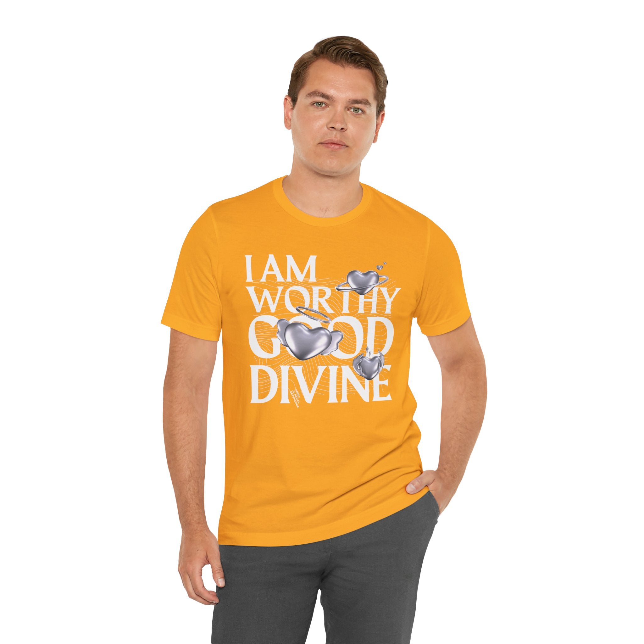 I AM WORTHY GOOD DIVINE Unisex Jersey Short Sleeve Tee