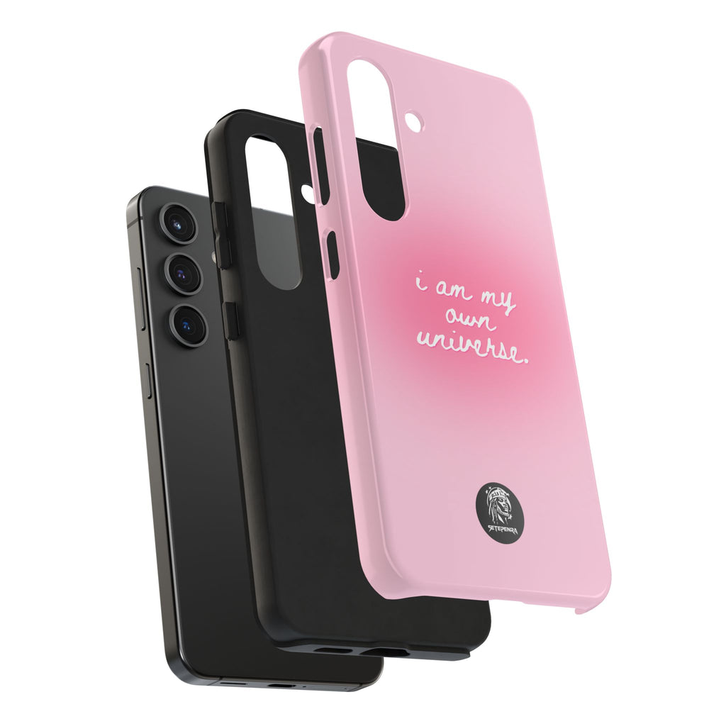 I Am My Own Universe Tough Phone Case (For iPhone, Galaxy & More) - Light Pink