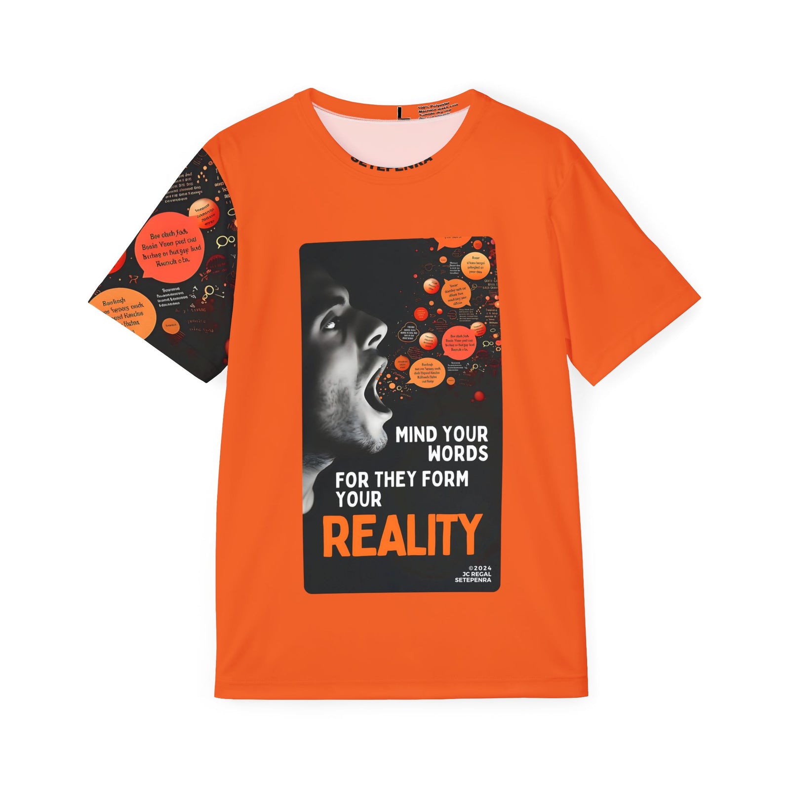 Mind Your Words Men's Sports Jersey (Orange) SETEPENRA All Over Prints.