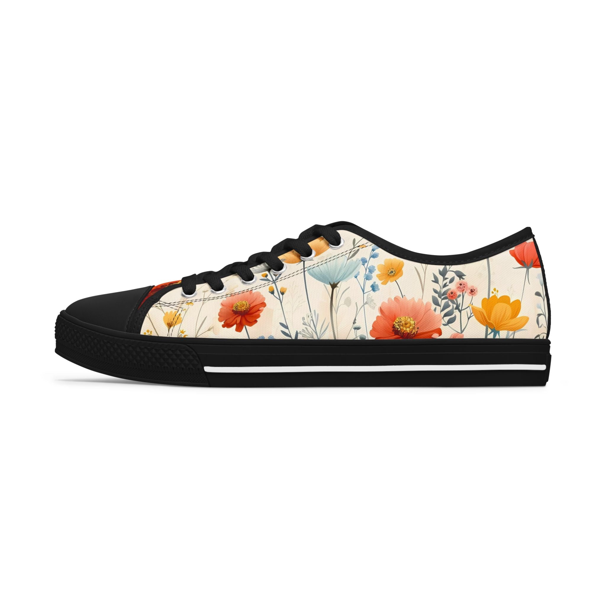 Flower Mist Women's Low Top Sneakers SETEPENRA Shoes.
