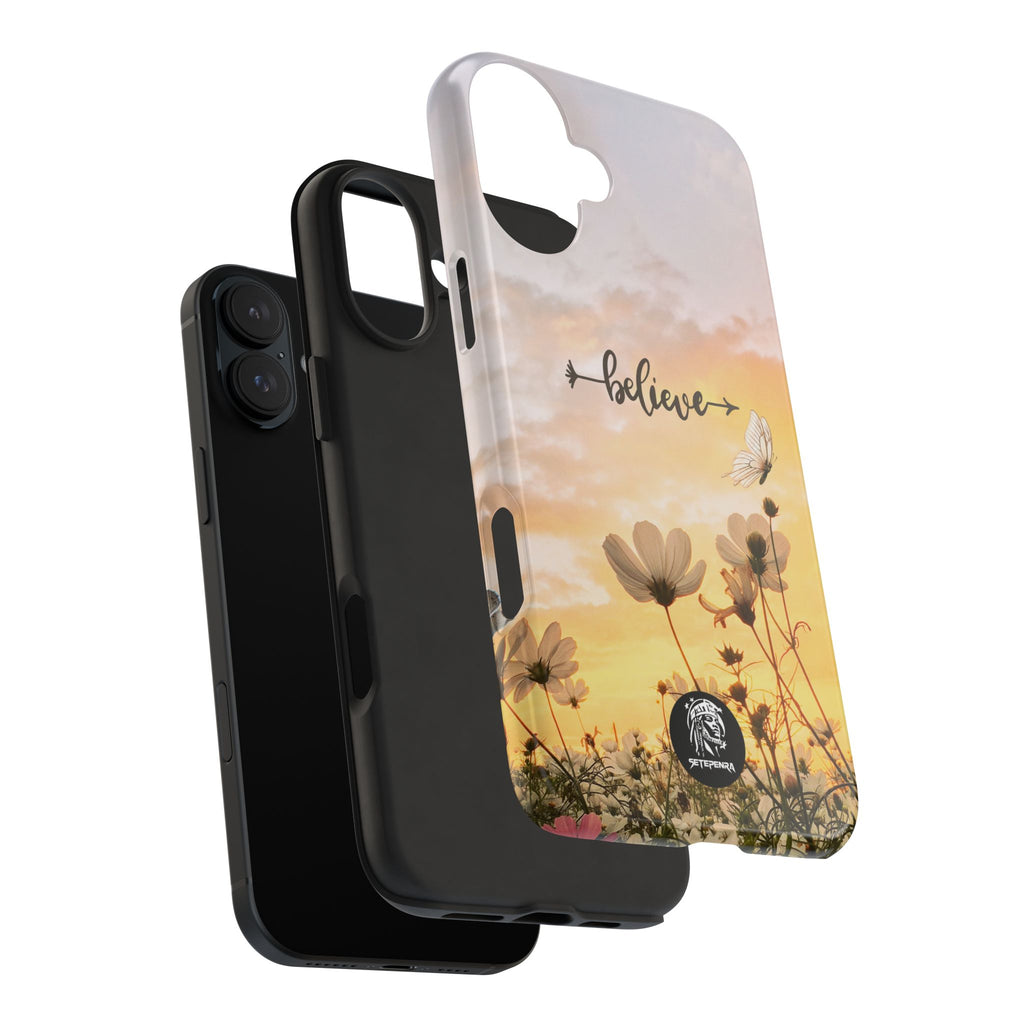 Believe Tough Phone Case (For iPhone, Galaxy & More) - Aesthetic Flower