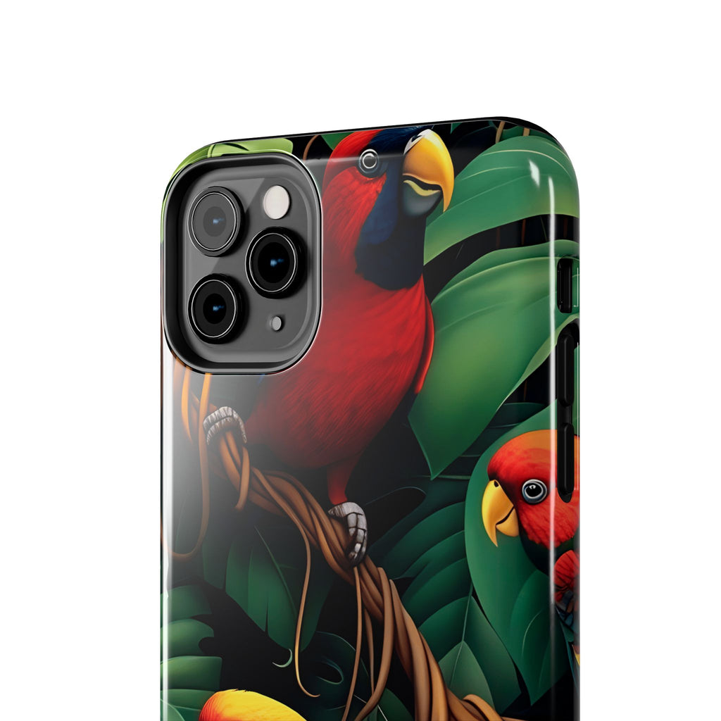 Tri-Parrot Tough Phone Case (For iPhone, Galaxy & More)