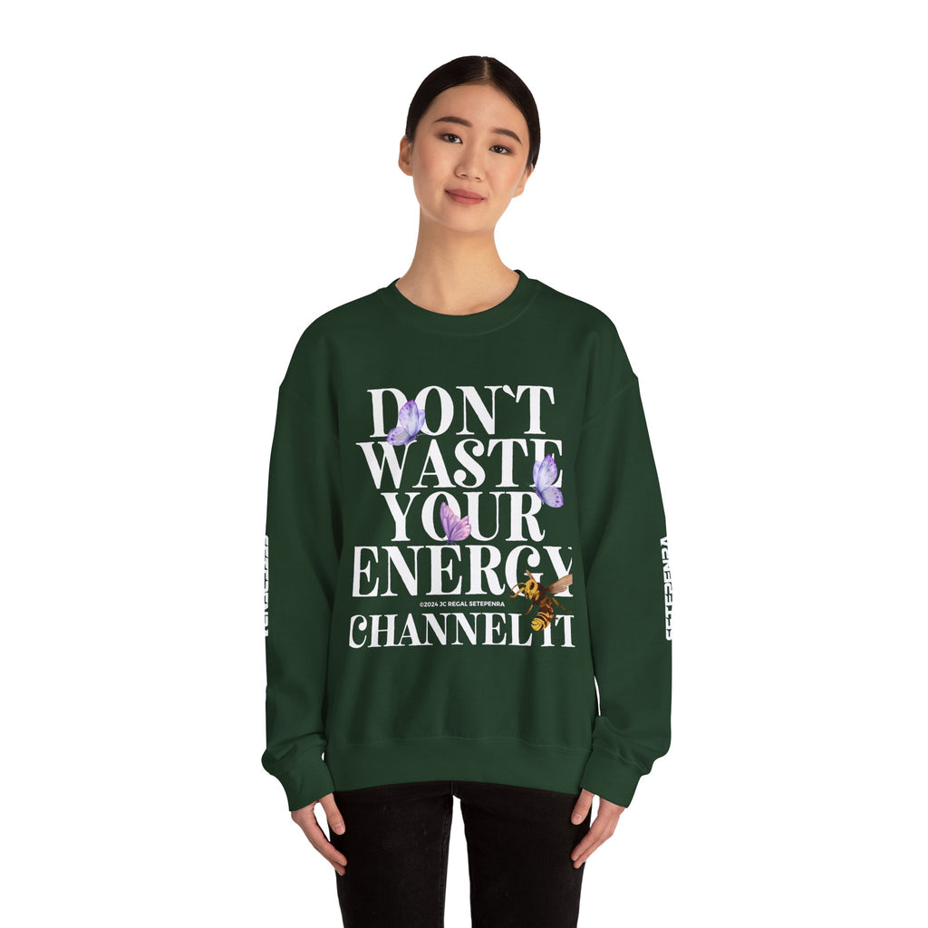 Channel It Unisex Heavy Blend™ Crewneck Sweatshirt (White Print)