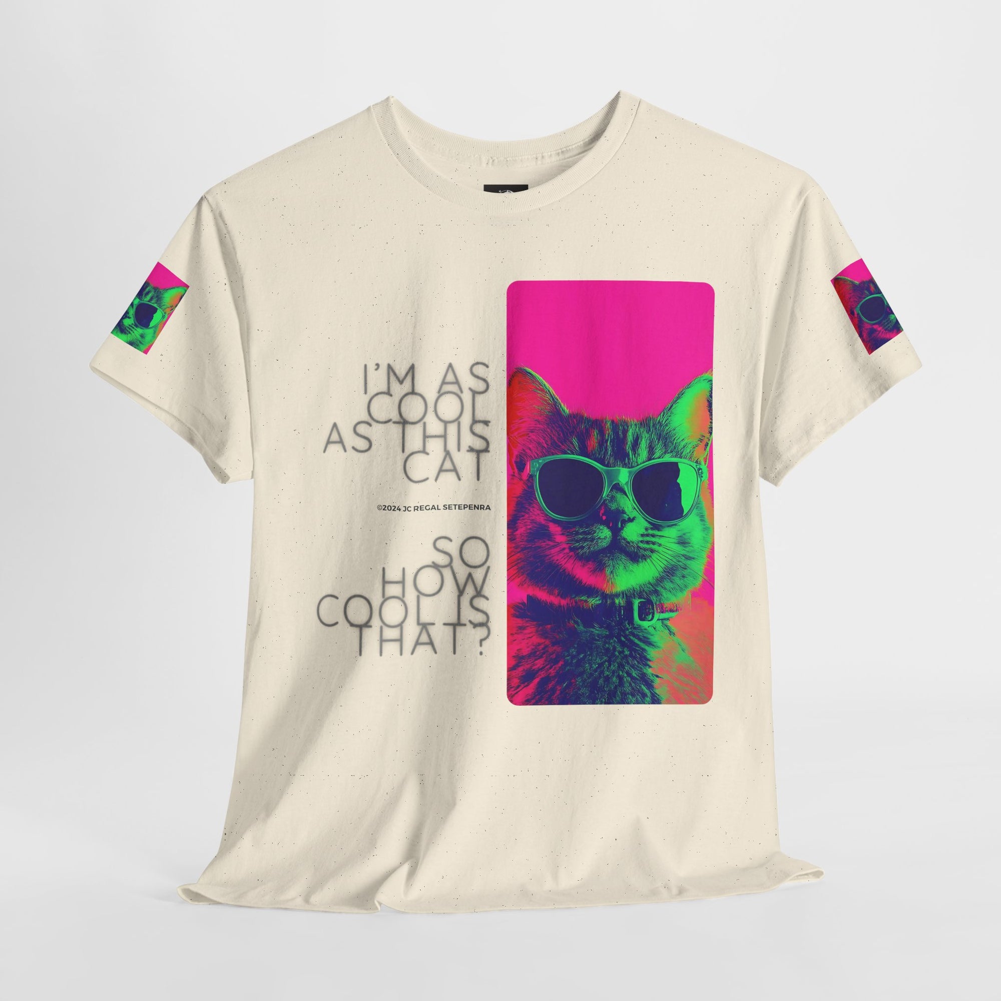 Cool Cat (Whiskers 1) Unisex Heavy Cotton Tee