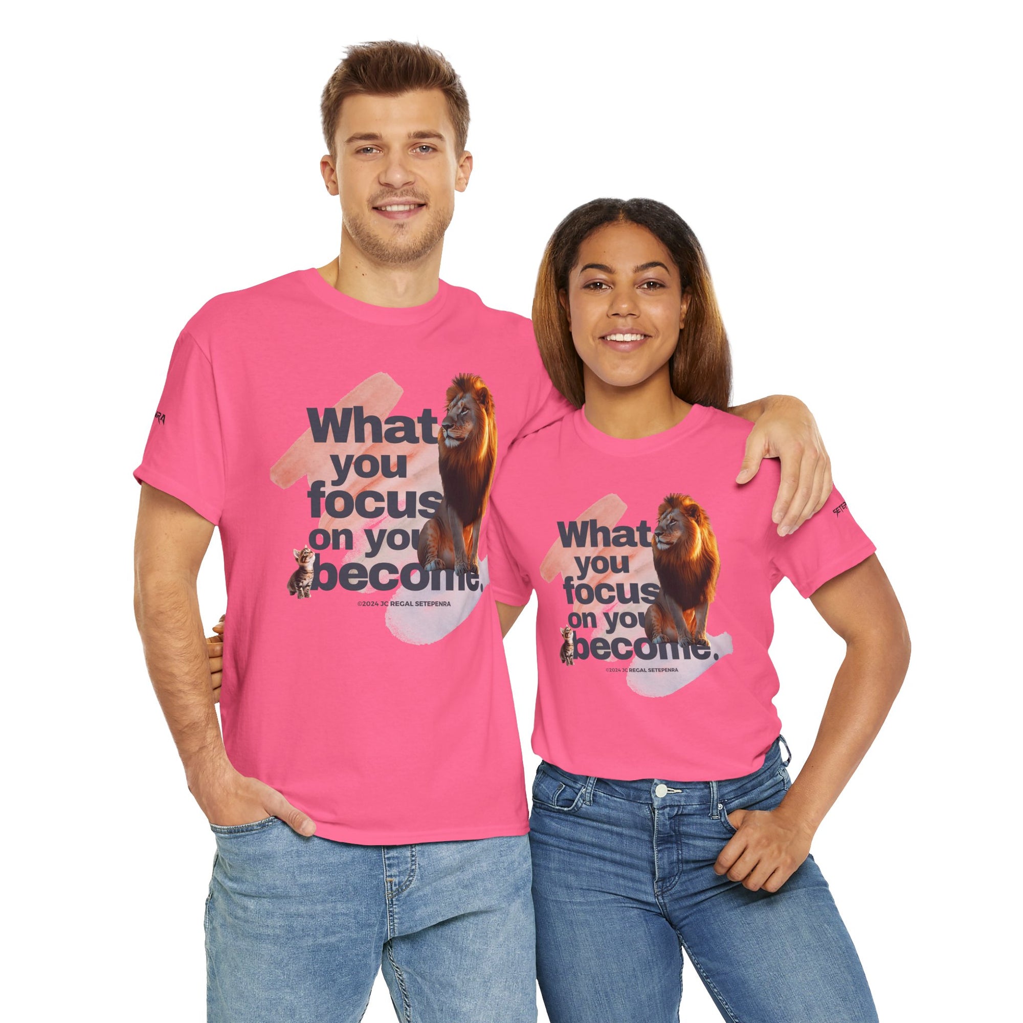 What You Focus On You Become Unisex Heavy Cotton Tee