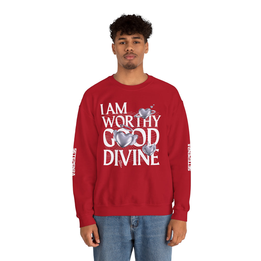 I AM WORTHY GOOD DIVINE Unisex Heavy Blend™ Crewneck Sweatshirt