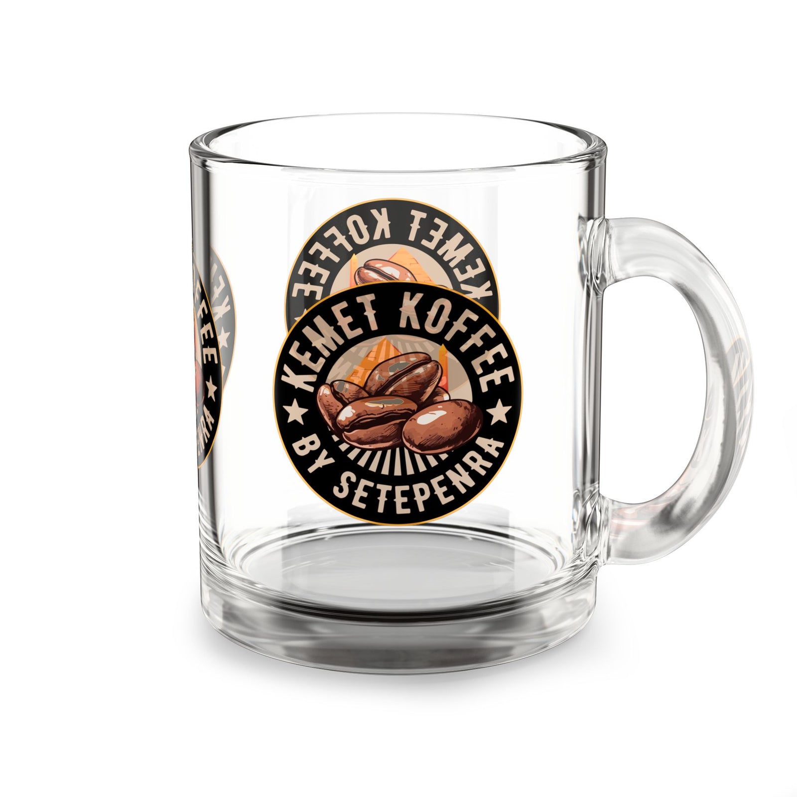 Kemet Koffee by SETEPENRA Glass Mug, 10oz