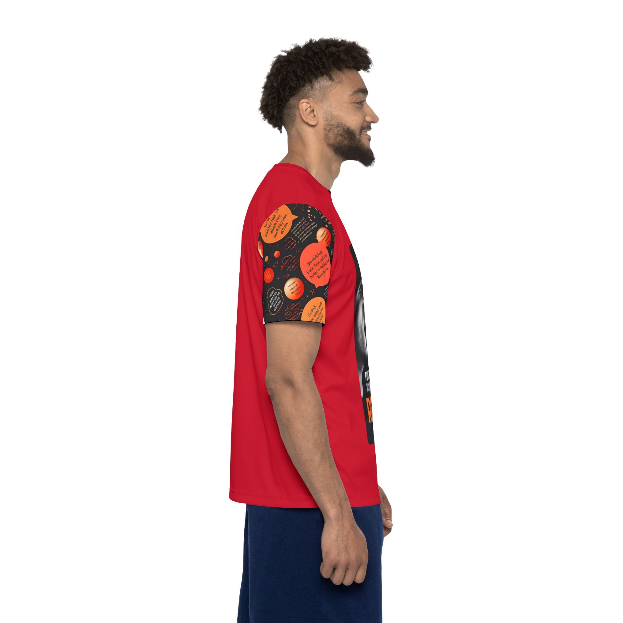 Mind Your Words Men's Sports Jersey (Dark Red) SETEPENRA All Over Prints.