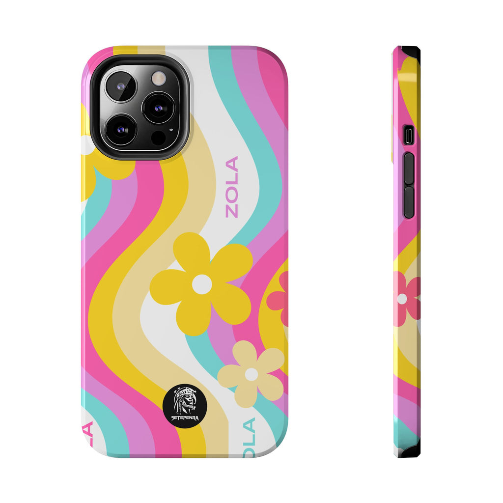 Zola Tough Phone Case (For iPhone, Galaxy & More) - White Wave