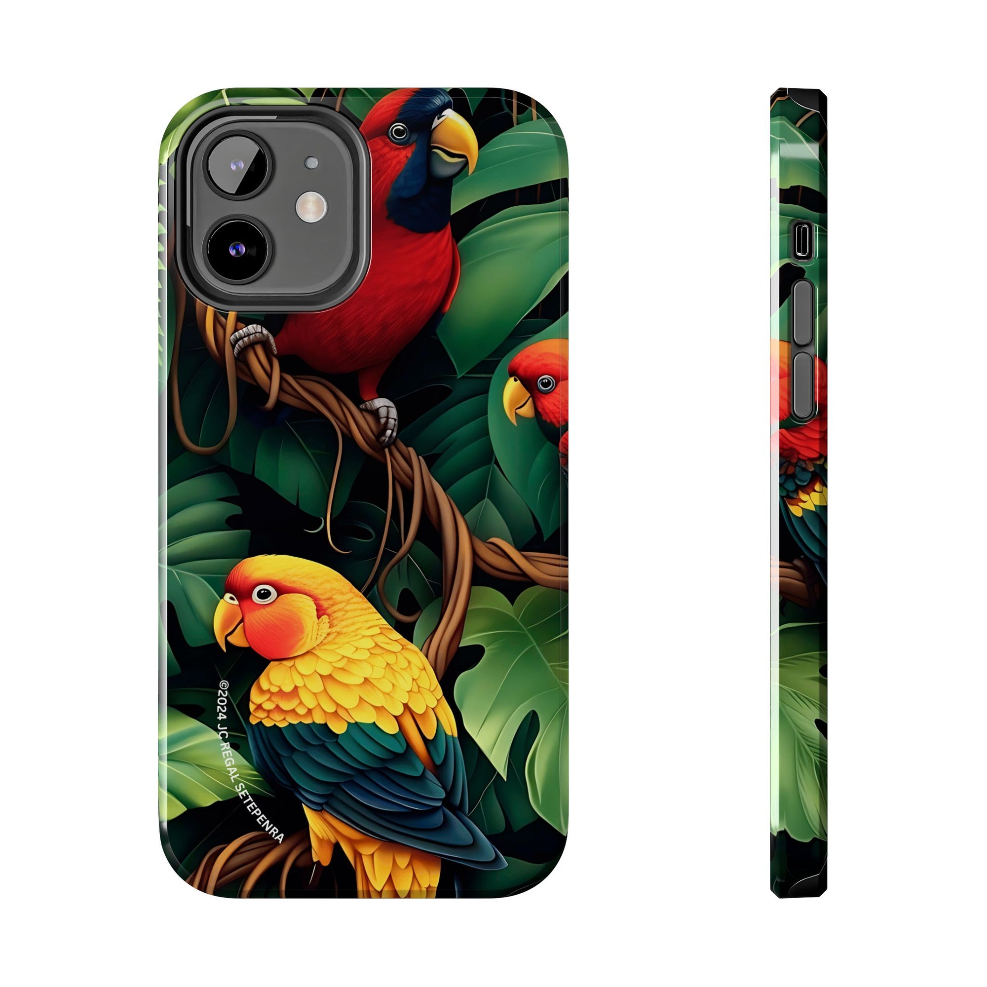 Tri-Parrot Tough Phone Case (For iPhone, Galaxy &amp; More) SETEPENRA Phone Case.