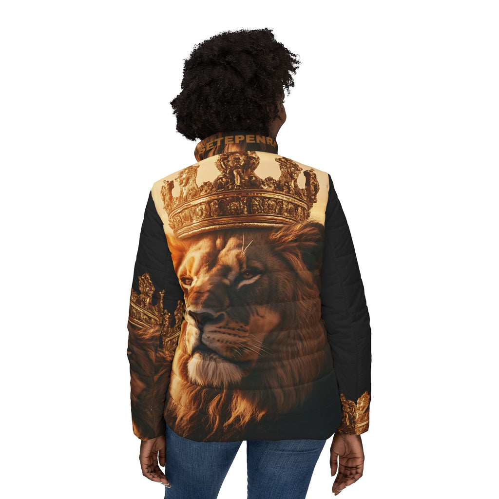 Season Of The Lion Women’s Puffer Jacket SETEPENRA All Over Prints.