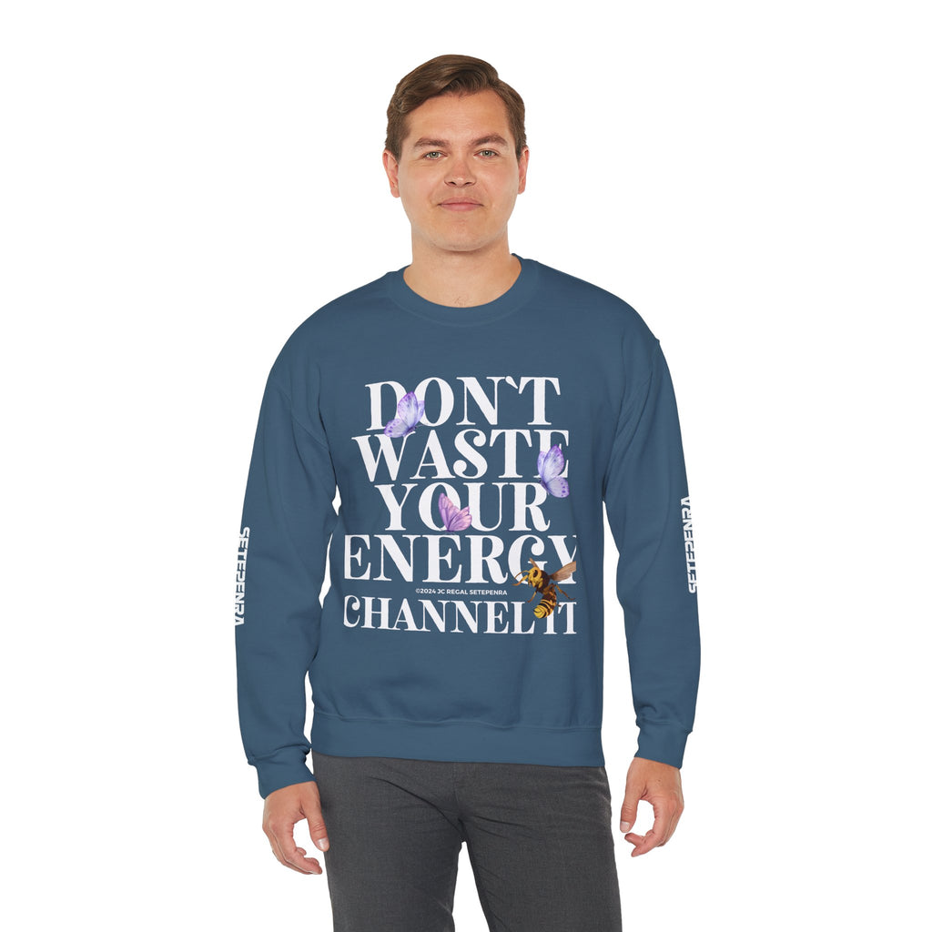 Channel It Unisex Heavy Blend™ Crewneck Sweatshirt (White Print)