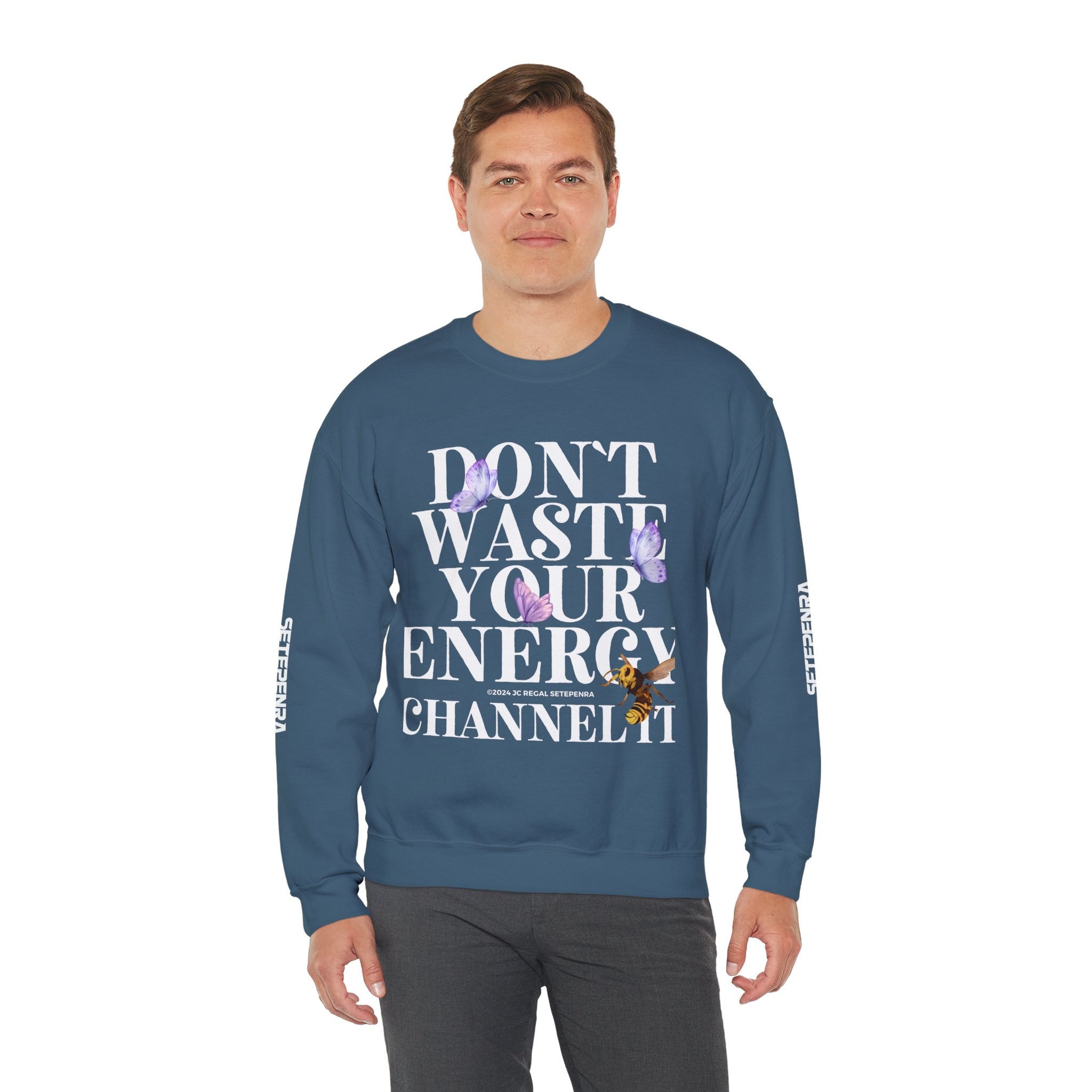 Channel It Unisex Heavy Blend™ Crewneck Sweatshirt (White Print)