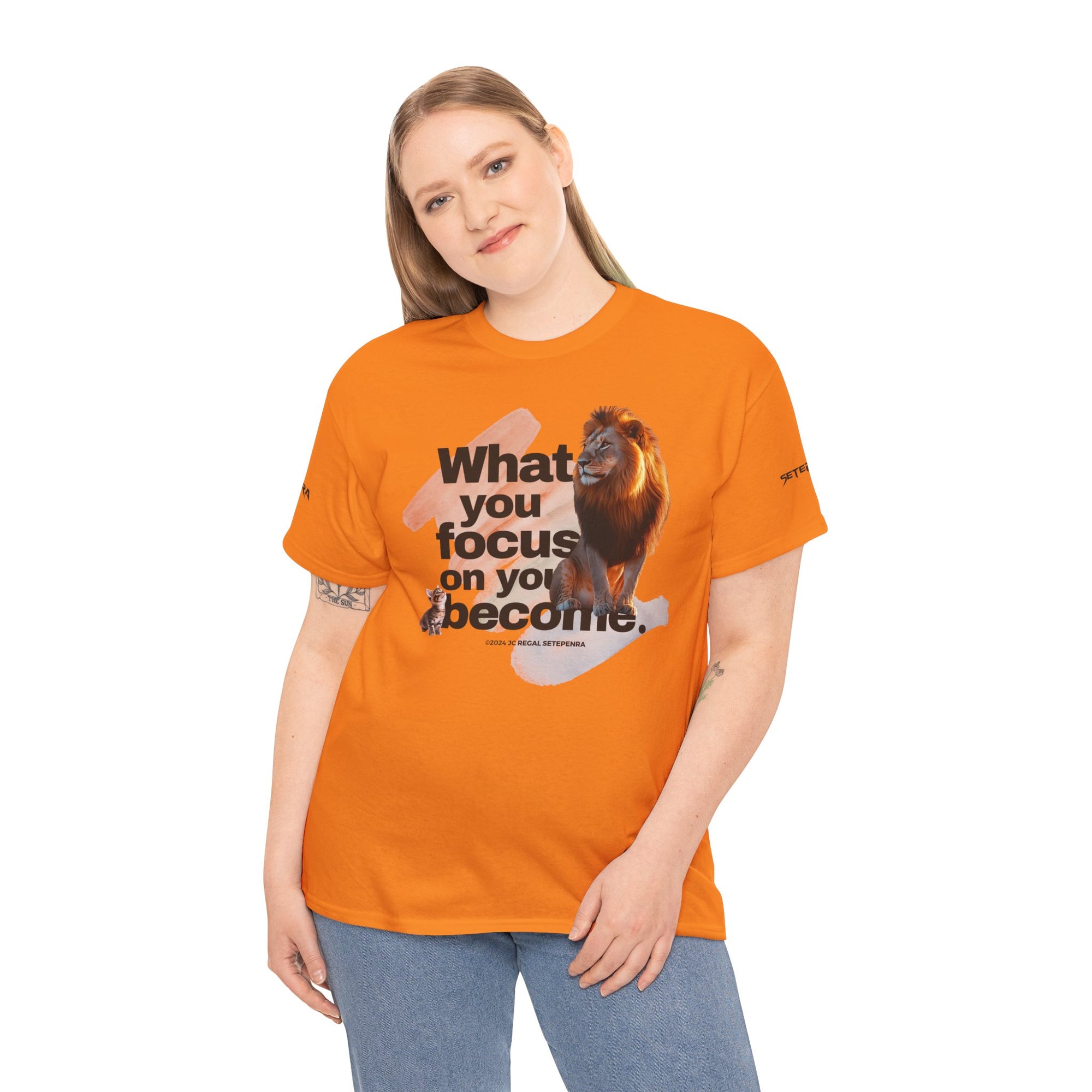 What You Focus On You Become Unisex Heavy Cotton Tee