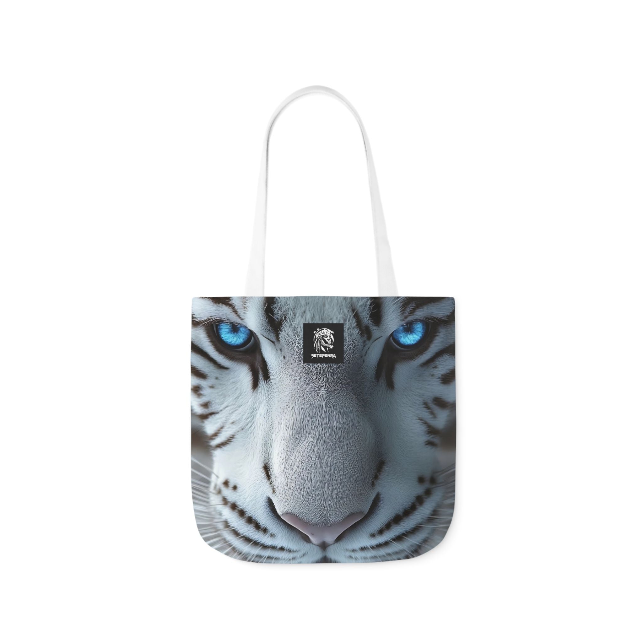 Primal Power Canvas Tote Bag, 5-Color Straps - White Tiger (2nd Edition)