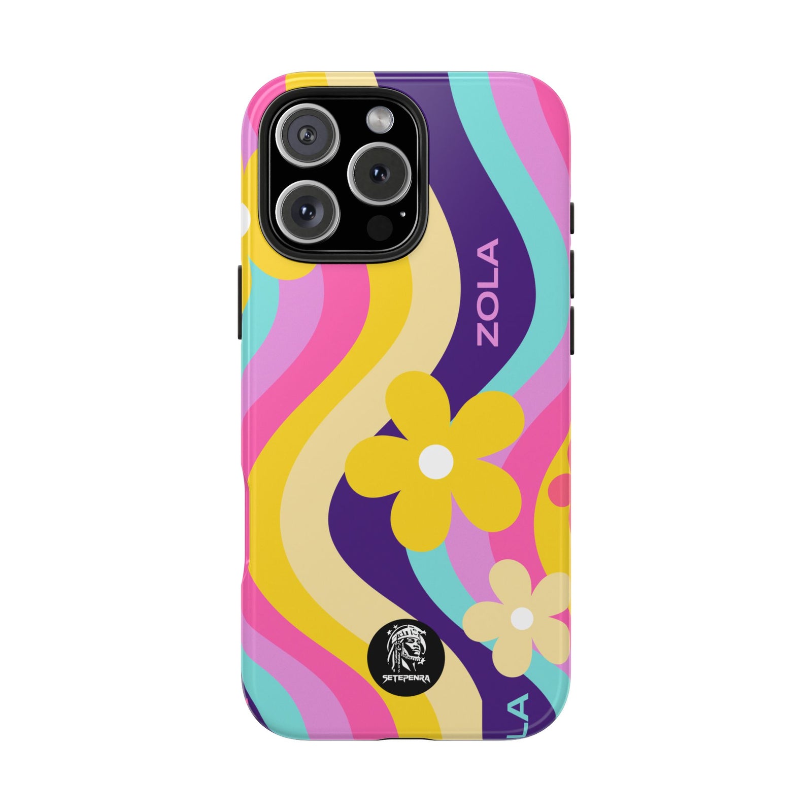Zola Tough Phone Case (For iPhone, Galaxy & More) - Purple Wave SETEPENRA Phone Case.