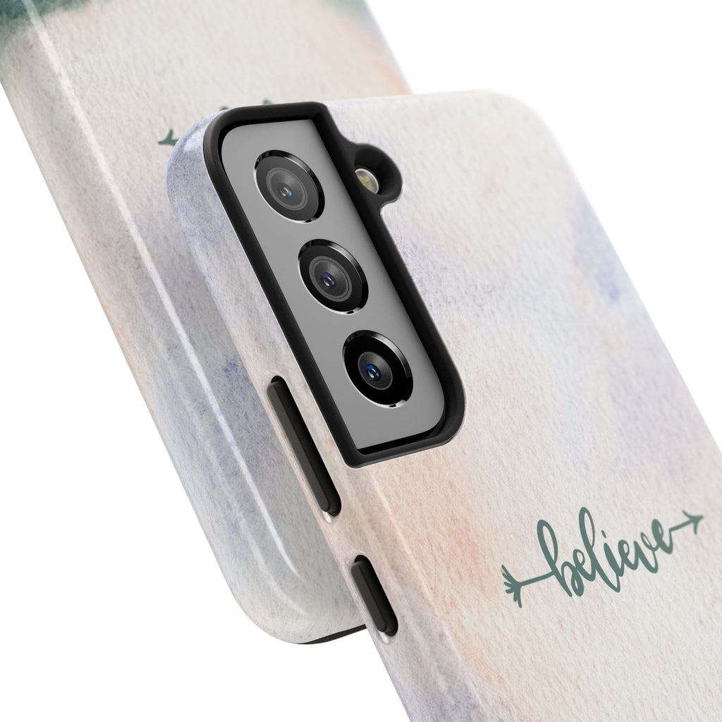 Believe Tough Phone Case (For iPhone, Galaxy & More) - Watercolor Flower