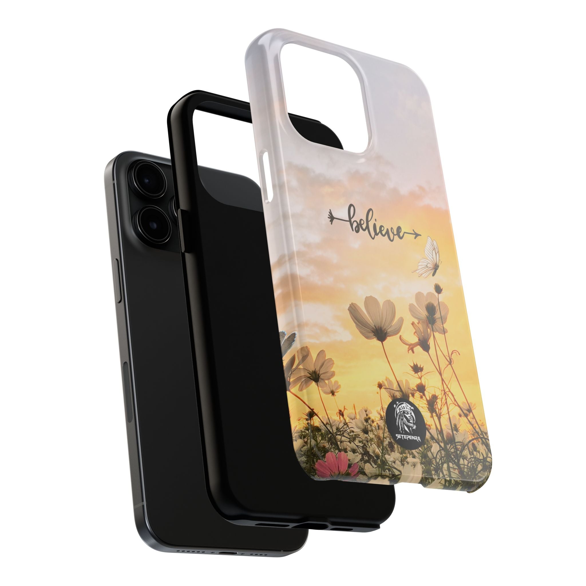Believe Tough Phone Case (For iPhone, Galaxy & More) - Aesthetic Flower