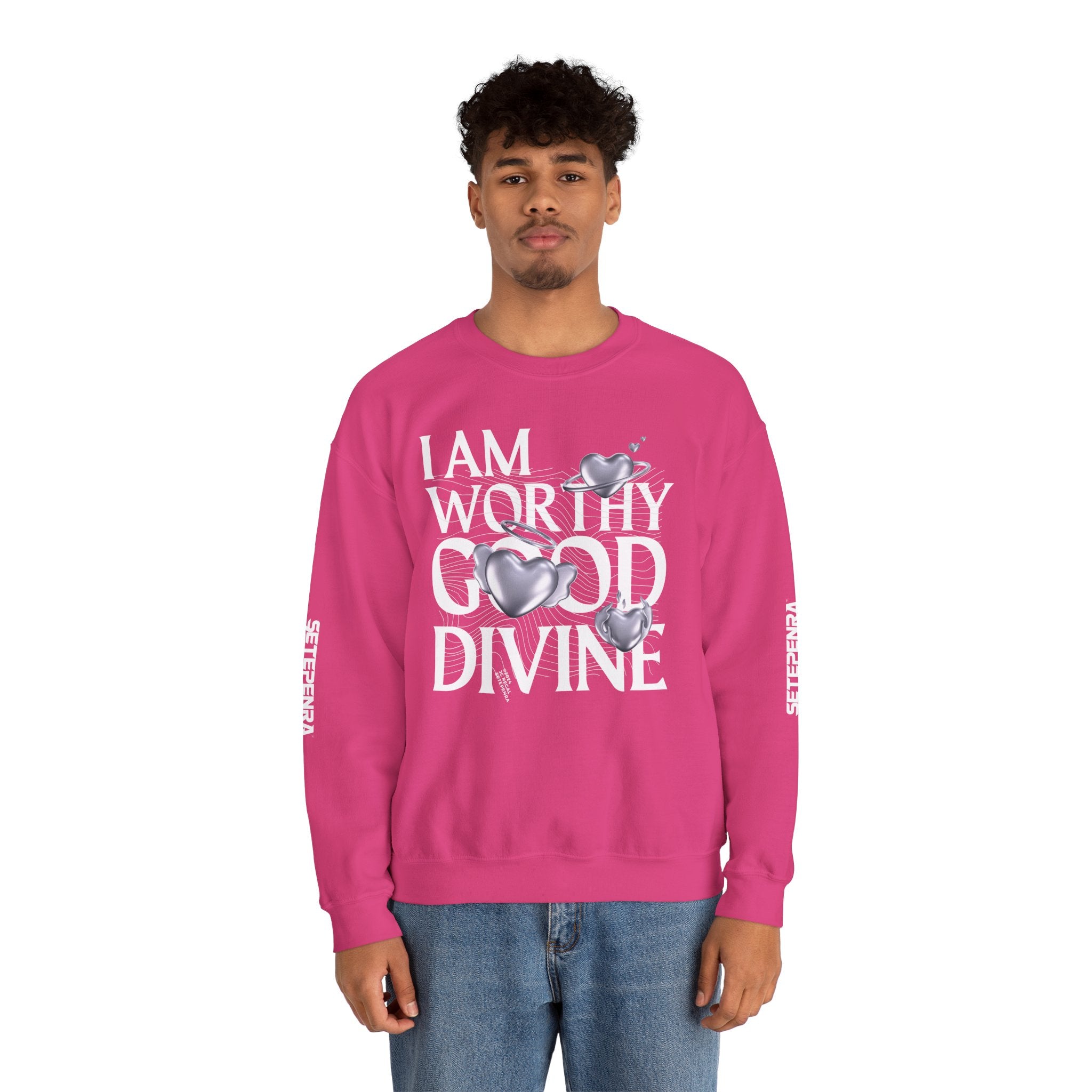I AM WORTHY GOOD DIVINE Unisex Heavy Blend™ Crewneck Sweatshirt