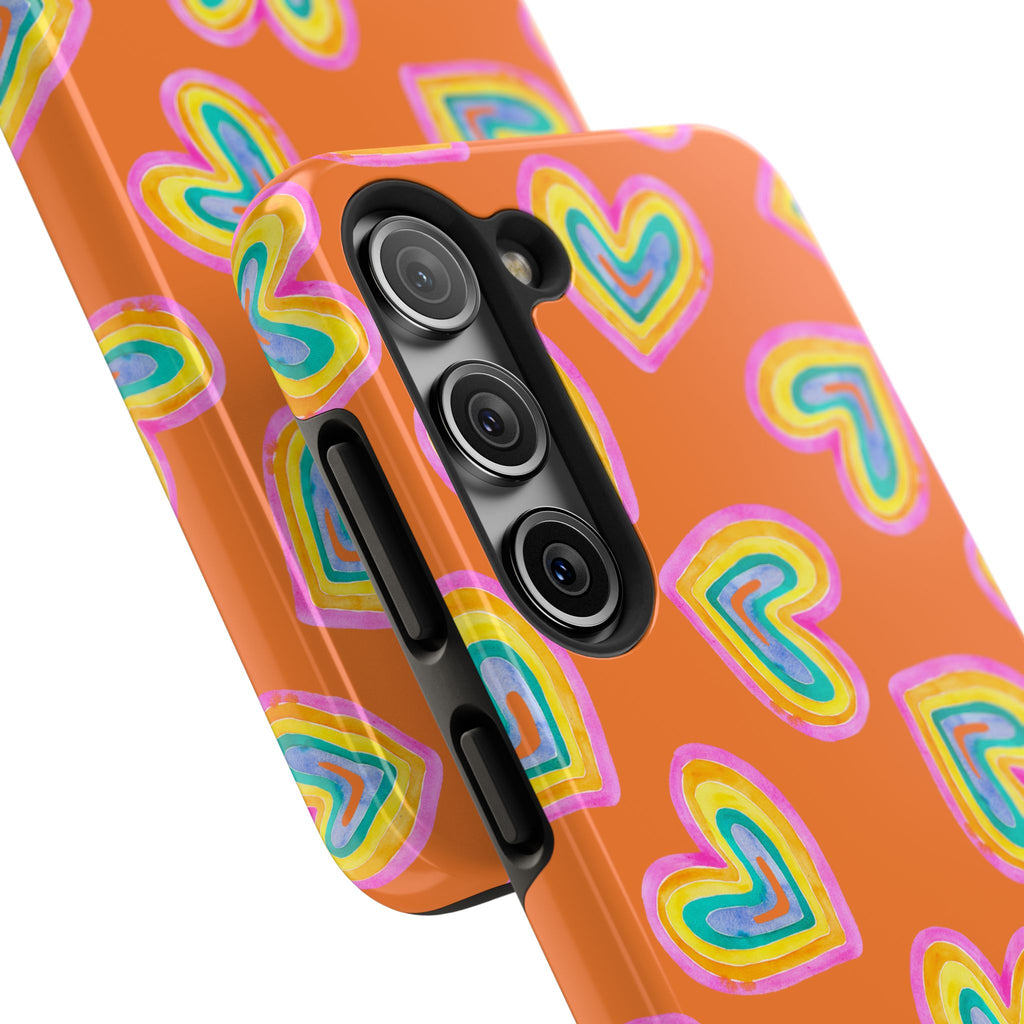 Rainbow Heart Tough Phone Case (For iPhone, Galaxy & More) - Crusta