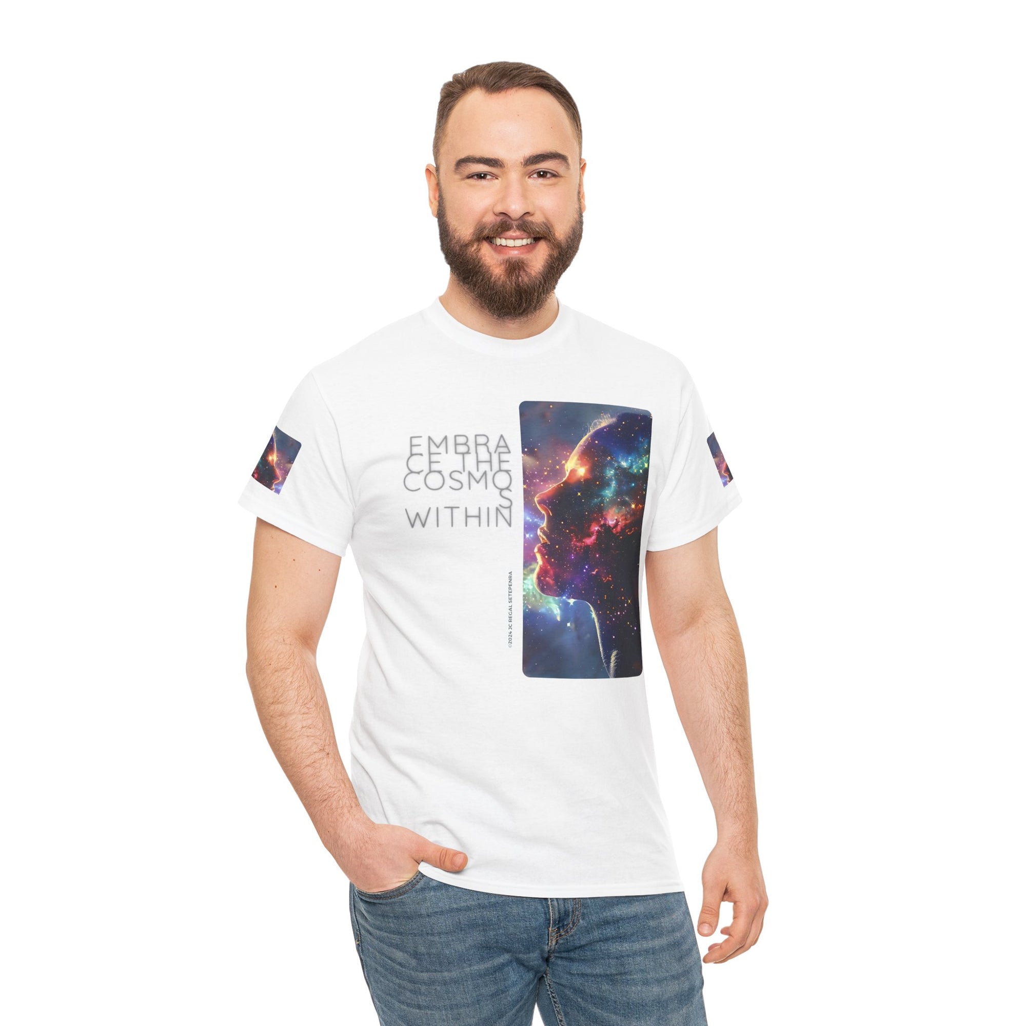 Embrace The Cosmos Within Unisex Heavy Cotton Tee