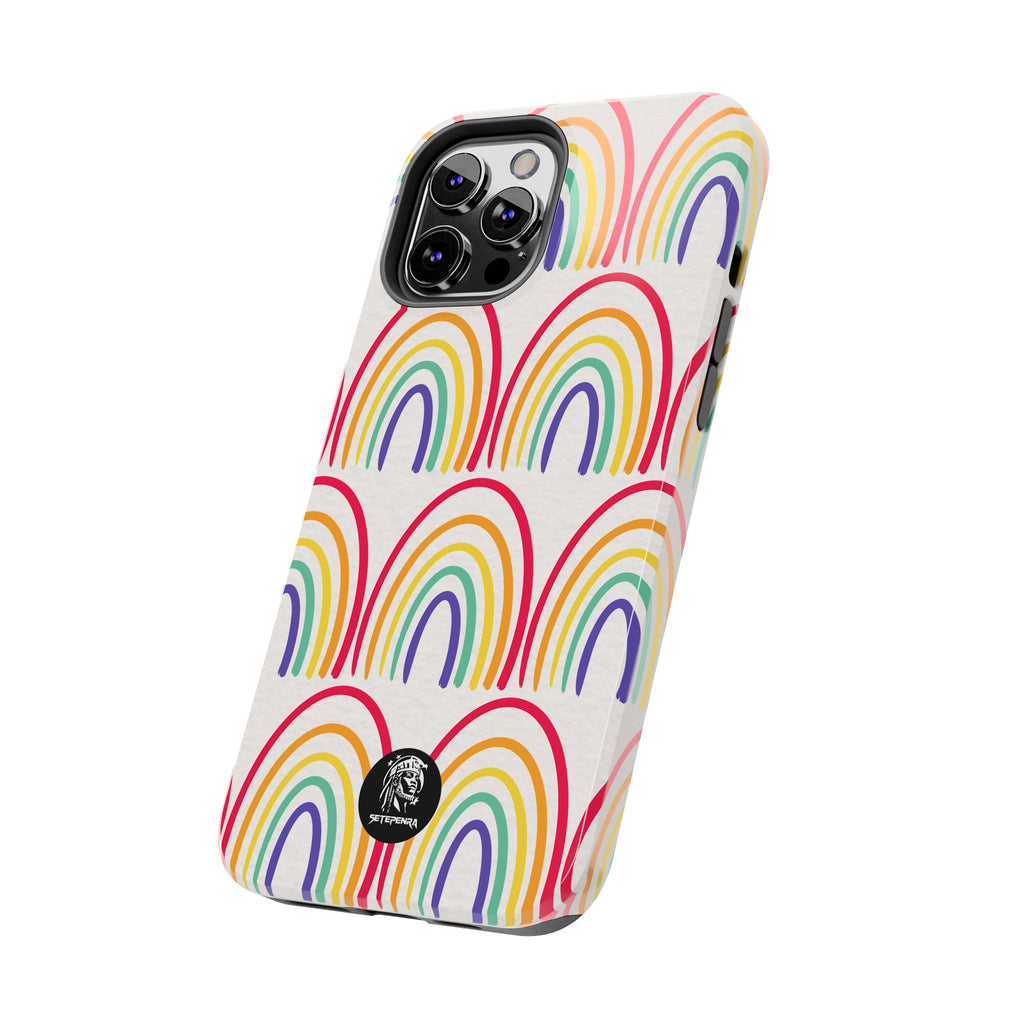 Retro Rainbow Tough Phone Case (For iPhone, Galaxy & More)