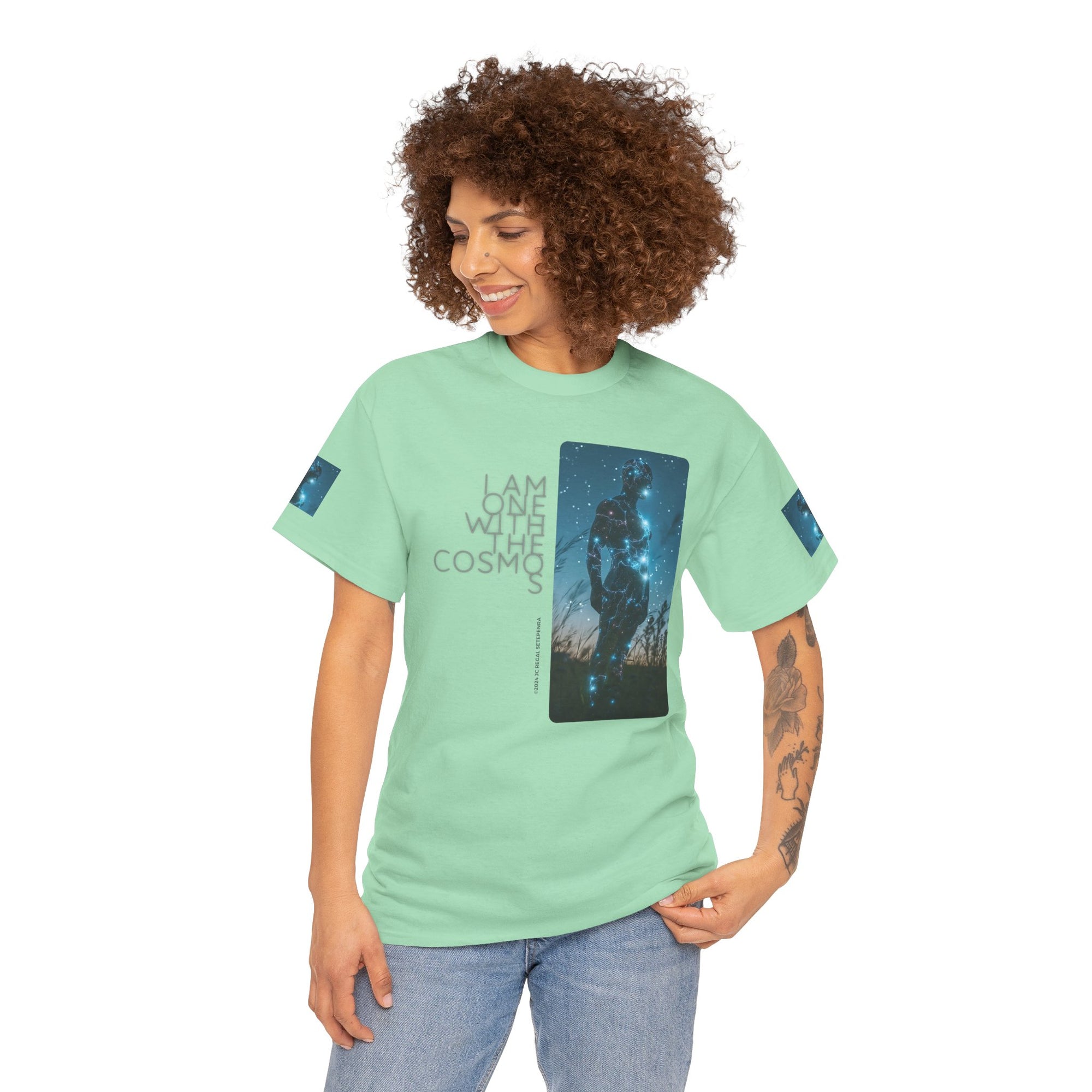 One With The Cosmos Unisex Heavy Cotton Tee