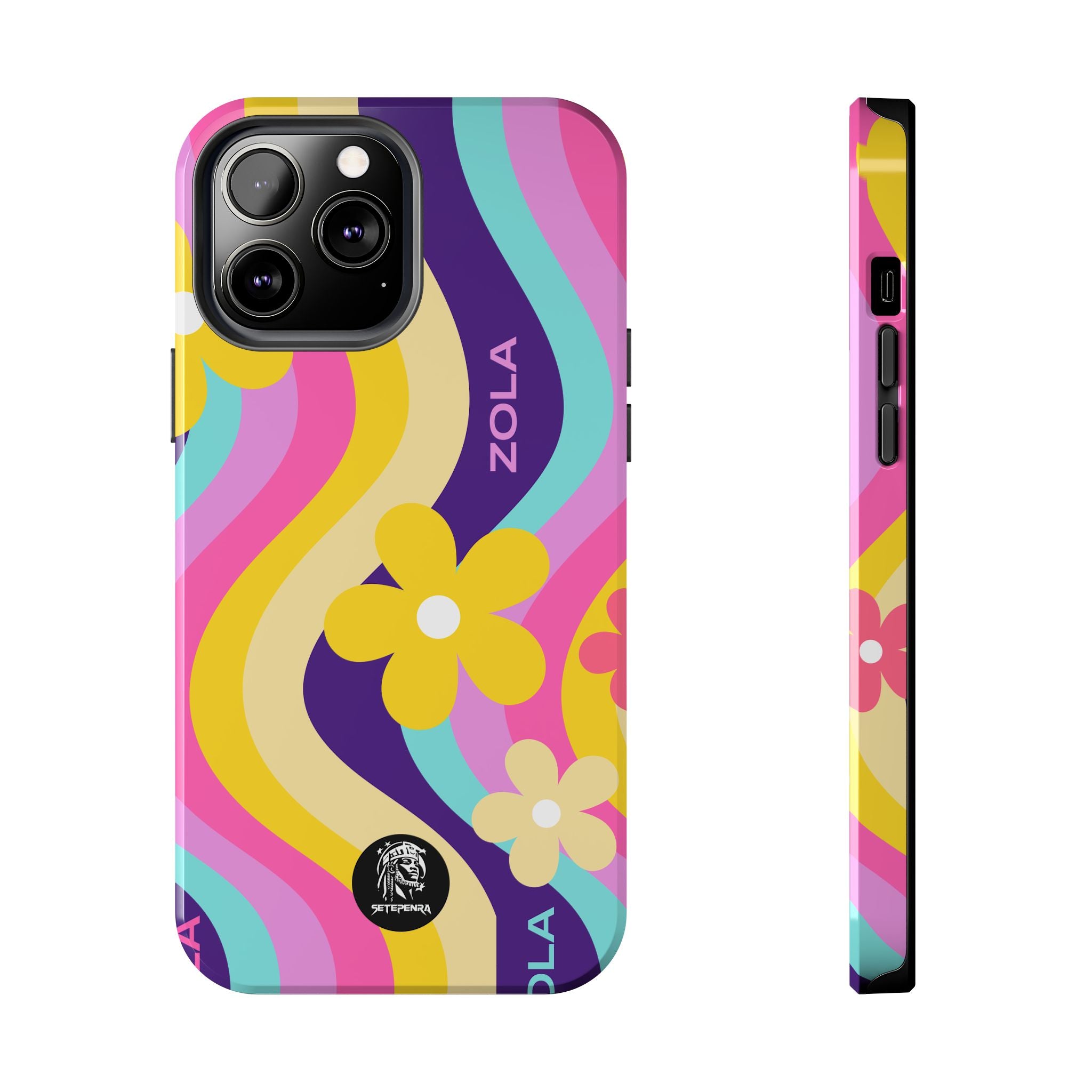 Zola Tough Phone Case (For iPhone, Galaxy & More) - Purple Wave SETEPENRA Phone Case.